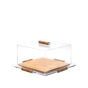 Prato para Bolo Quadrada G Bambu.