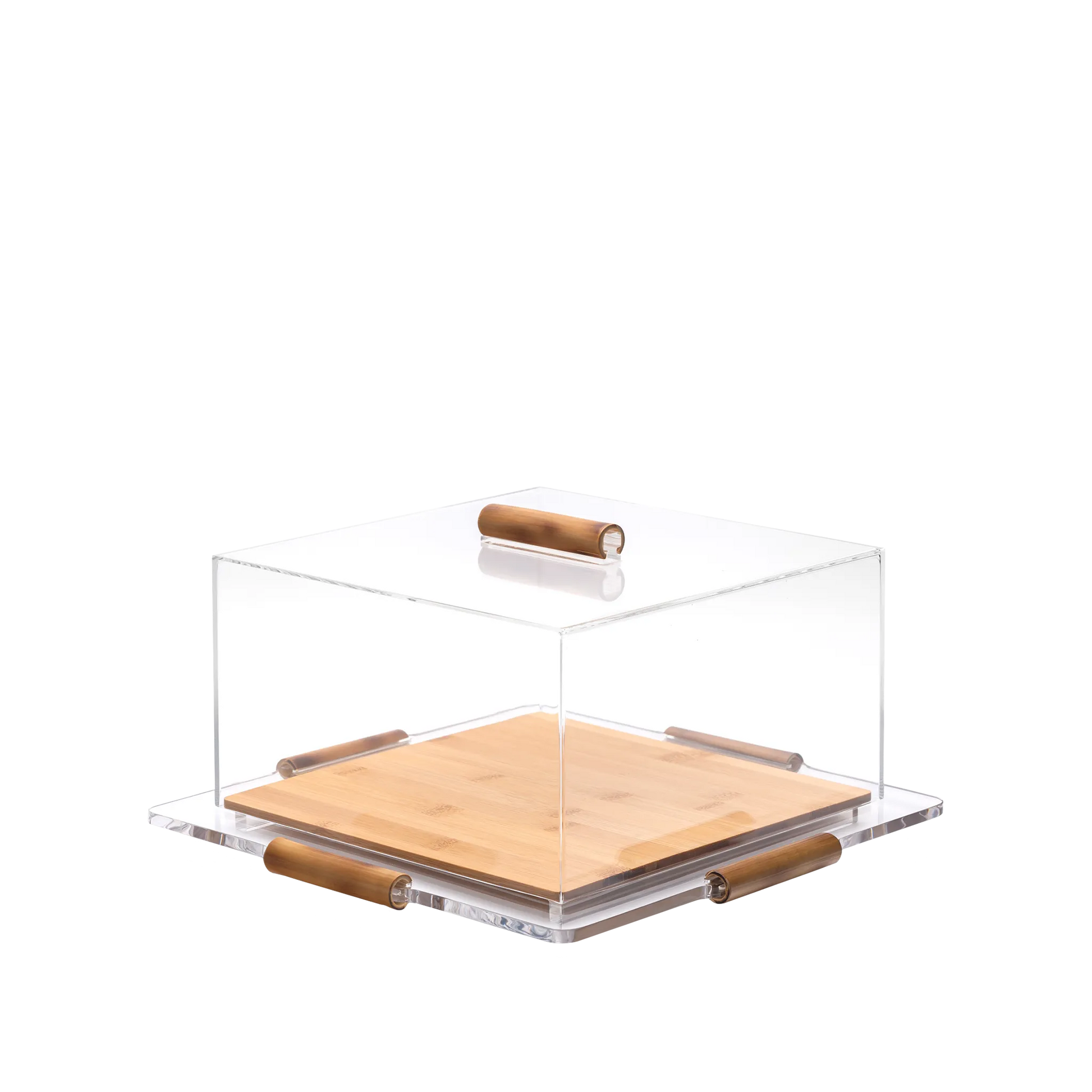 Prato para Bolo Quadrada G Bambu.