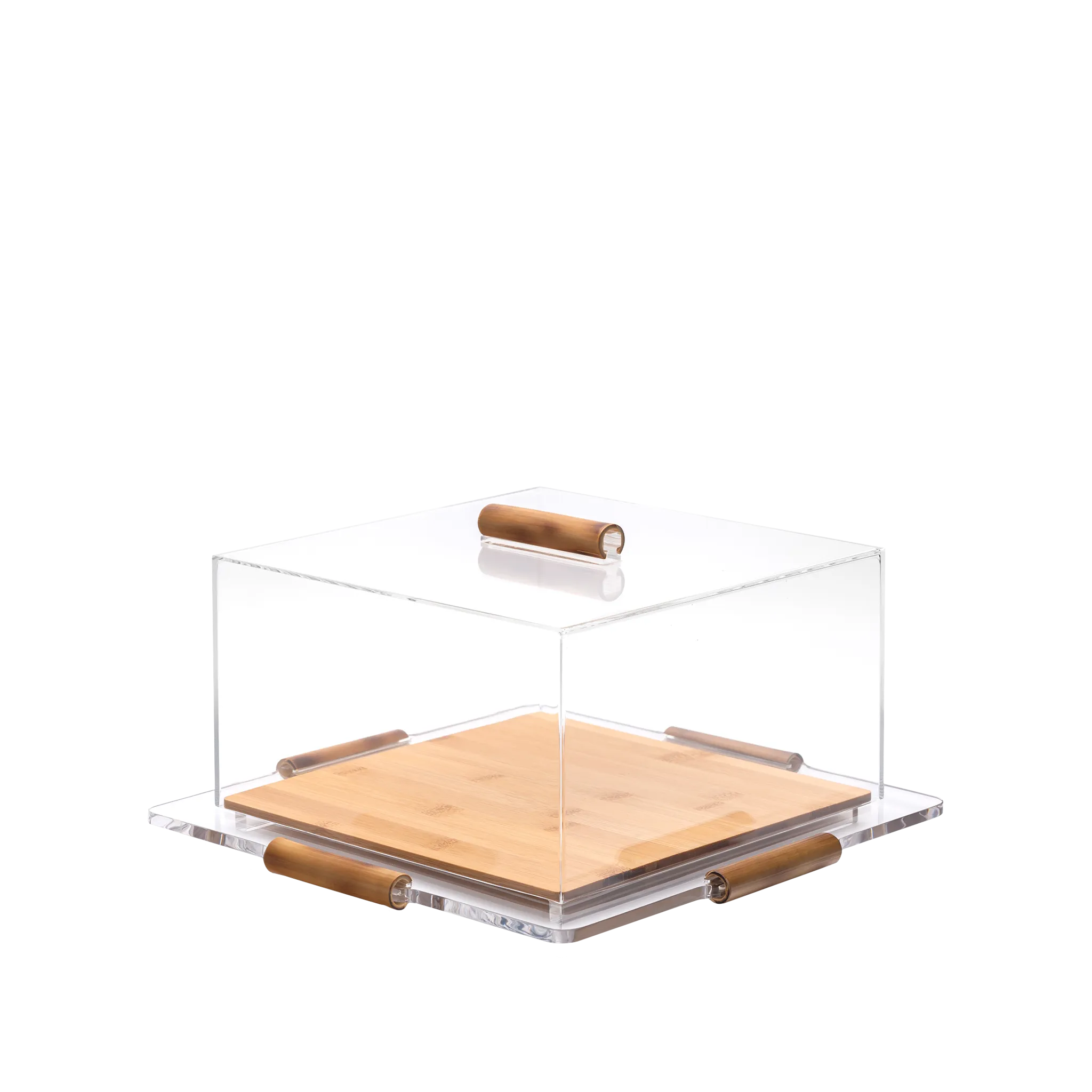 Prato para Bolo Quadrada G Bambu.