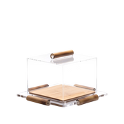 Prato para Bolo Quadrada M Bambu.