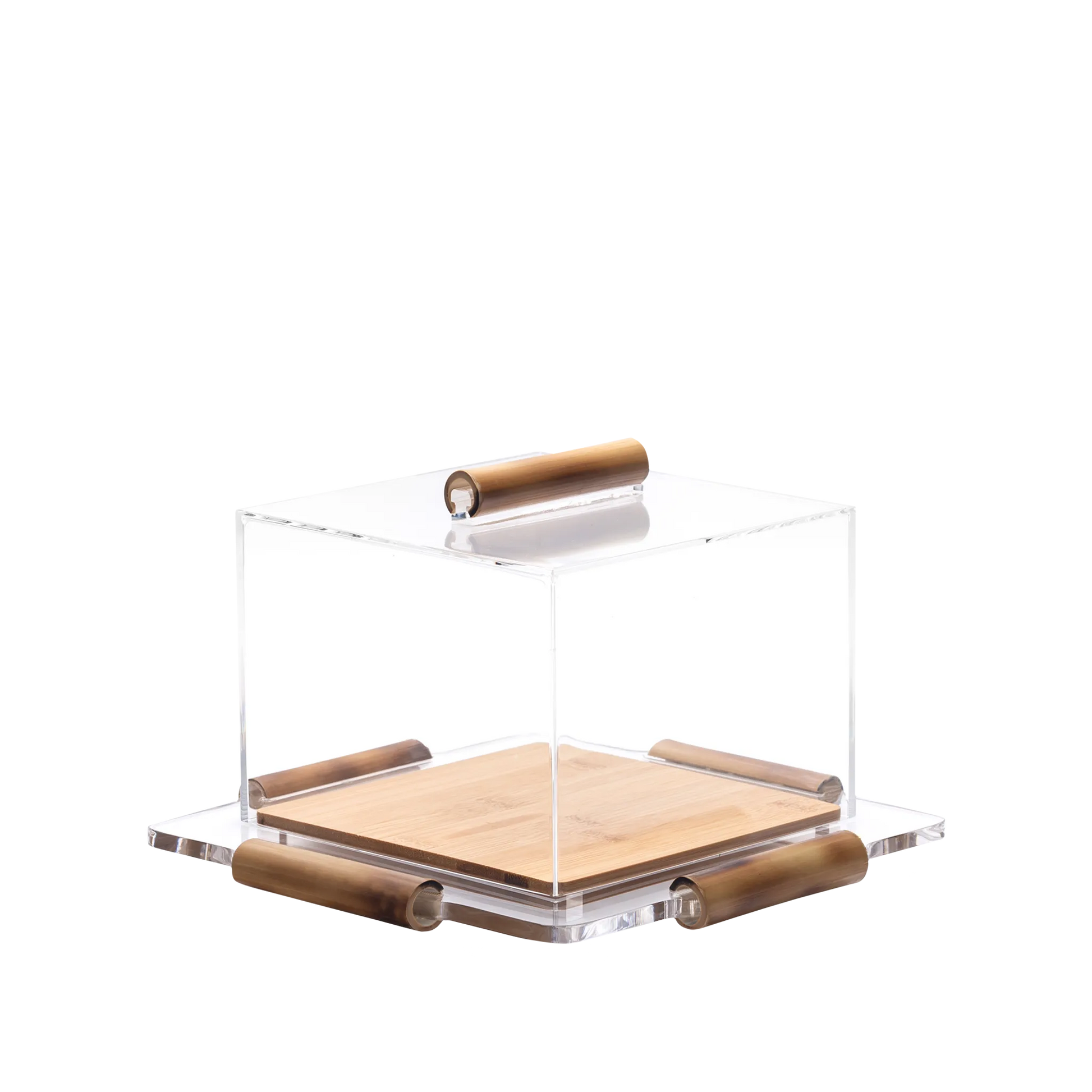 Prato para Bolo Quadrada M Bambu.