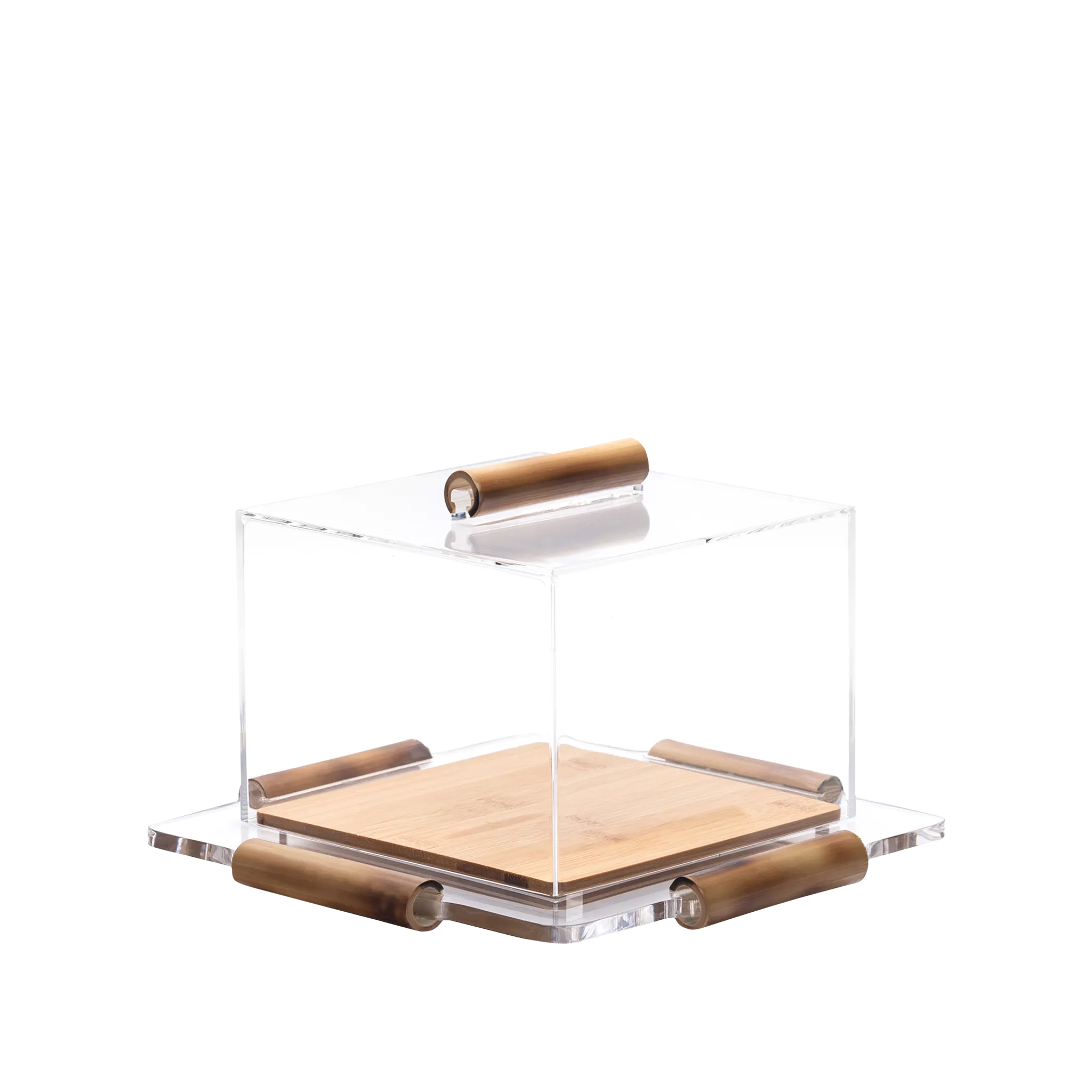 Prato para Bolo Quadrada M Bambu.