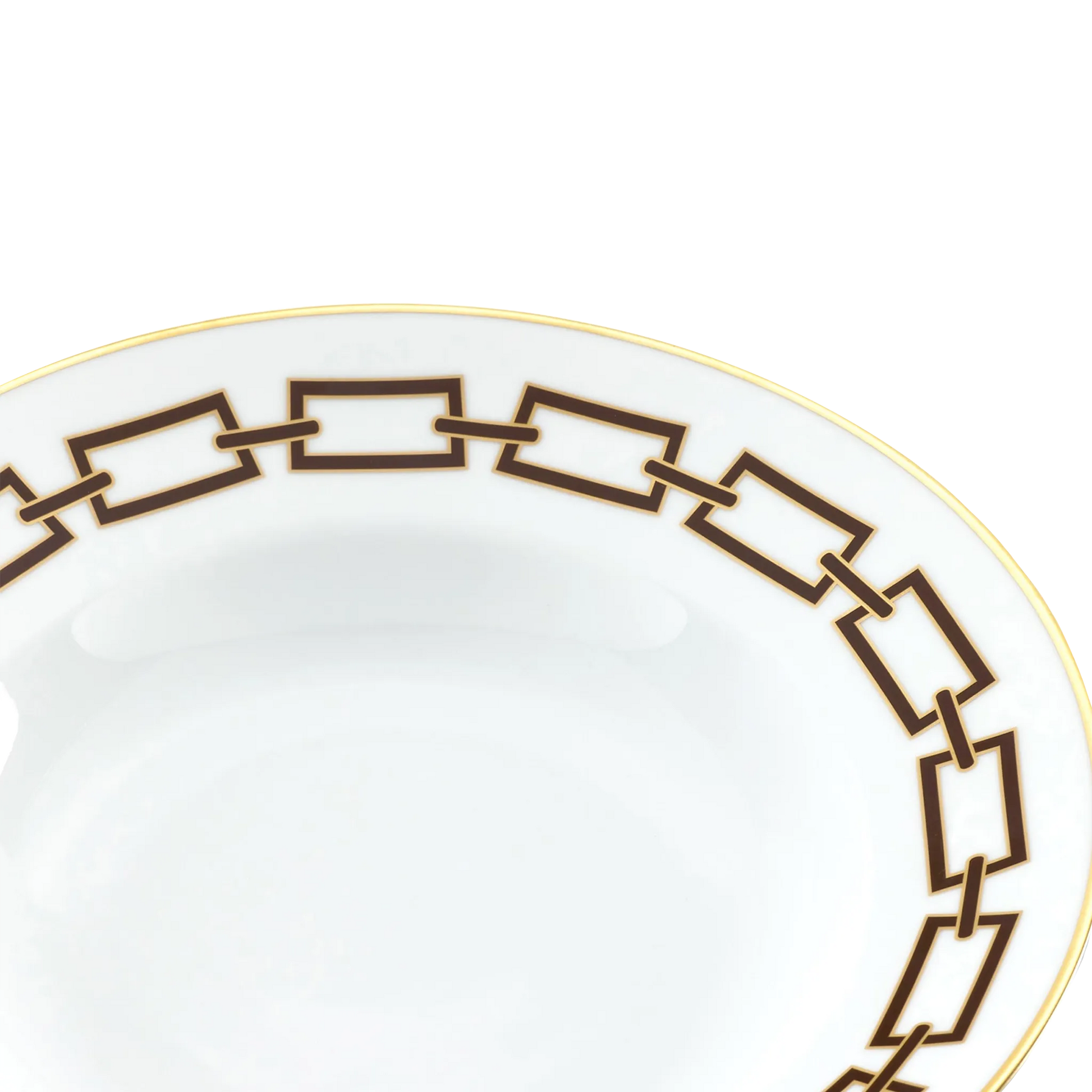 Detalhe do Prato Raso Catene Ébano.