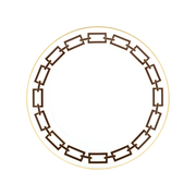 Vista frontal do Prato Raso Catene Ébano.