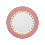 Vista frontal do Prato Raso La Majorelle Rosa.