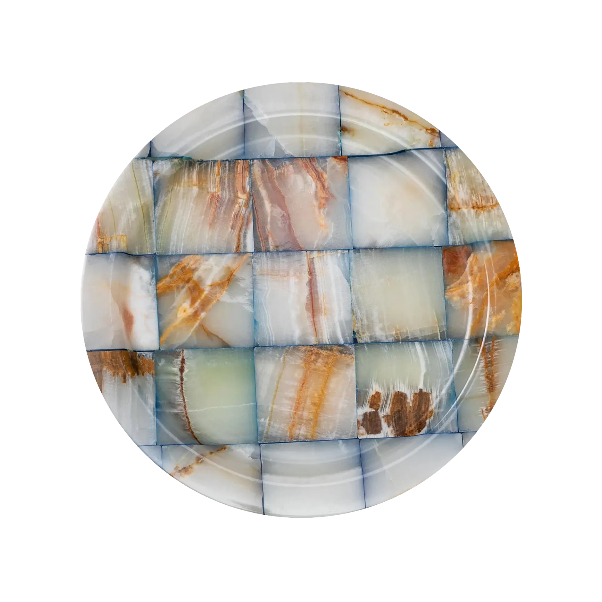 Prato Raso Quadriculado Ônix Azul