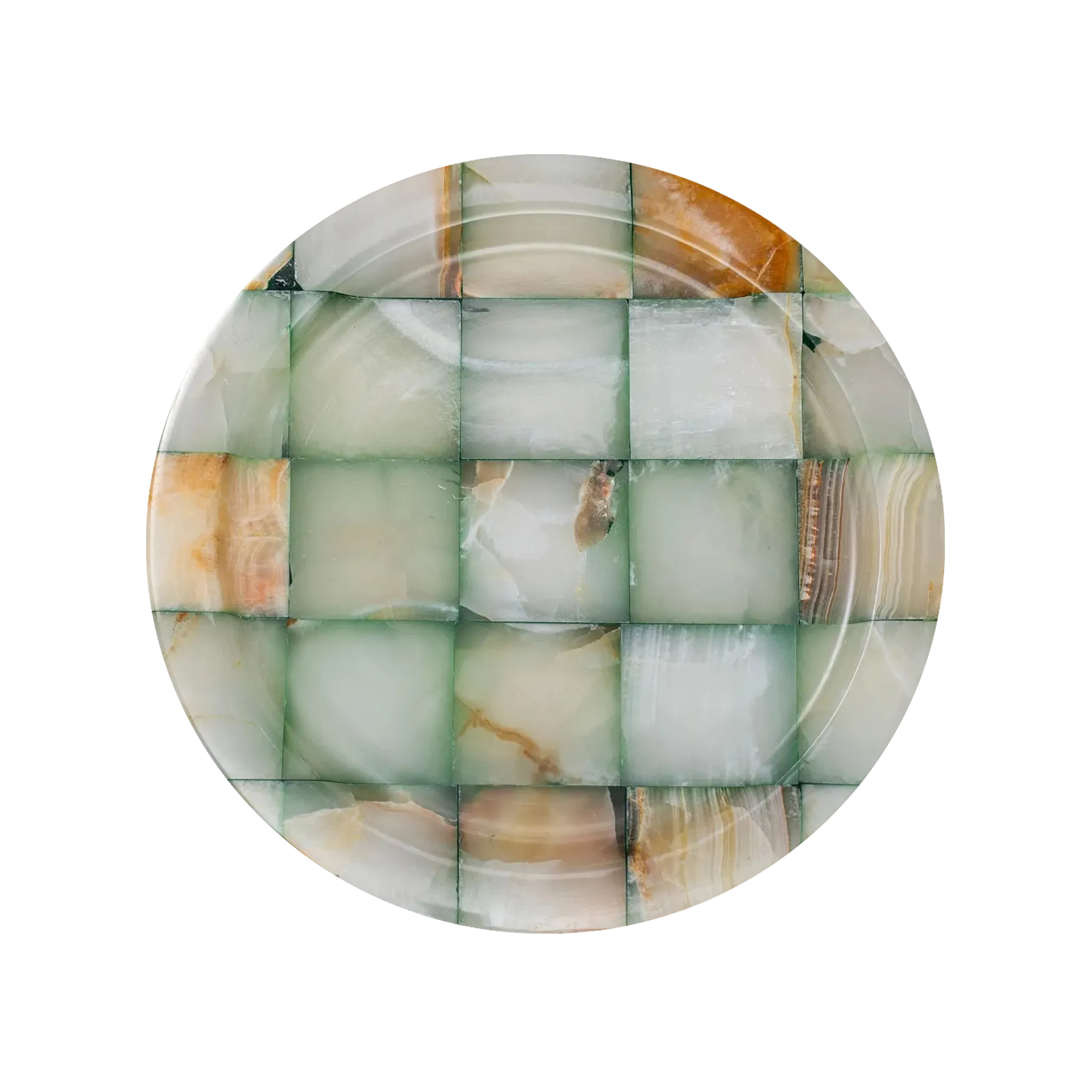 Prato Raso Quadriculado Ônix Verde.