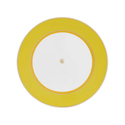 Vista frontal do Prato Raso Swarovski Amarelo.