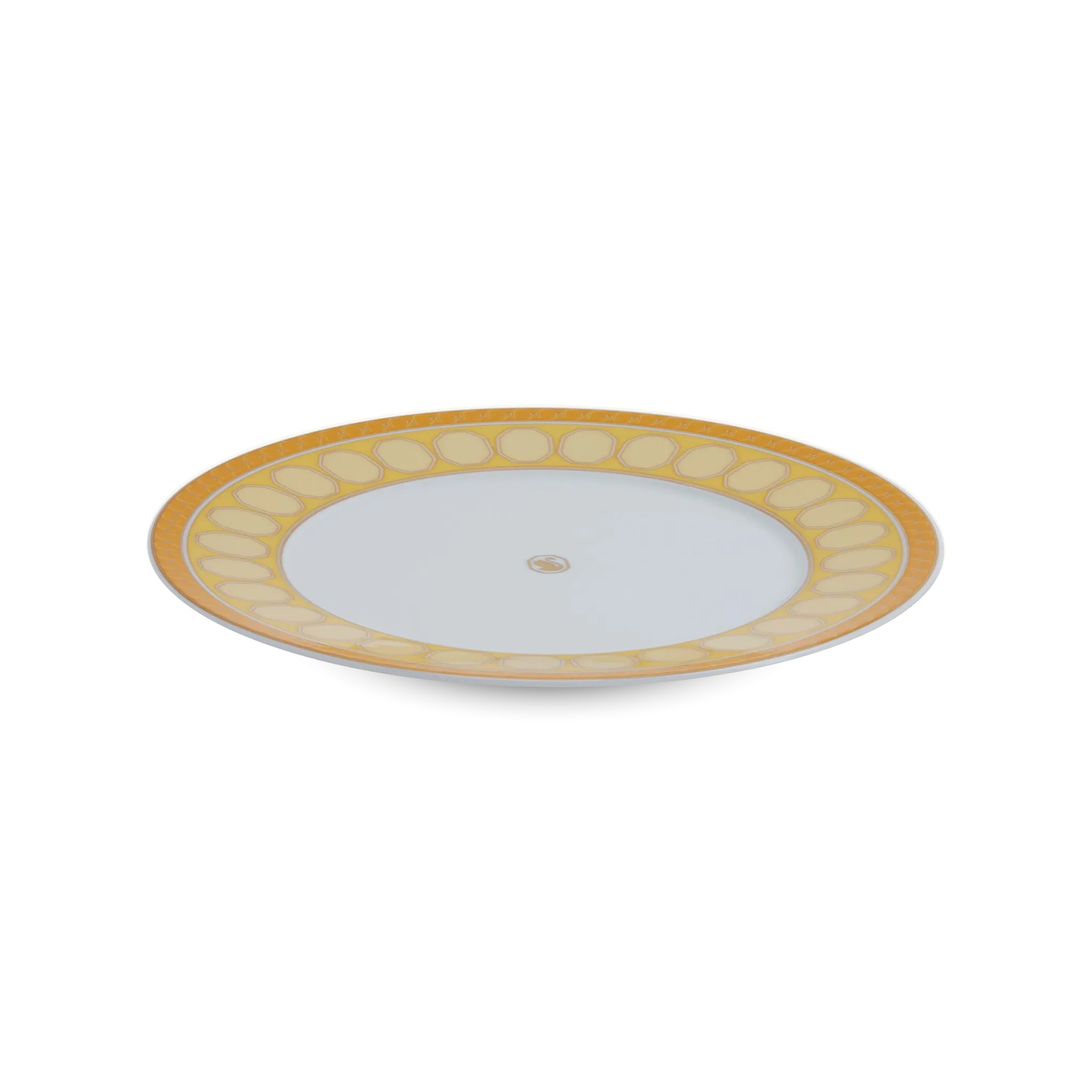 Prato Sobremesa Swarovski Amarelo.