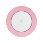 Vista frontal do Prato Raso Swarovski Rosa.