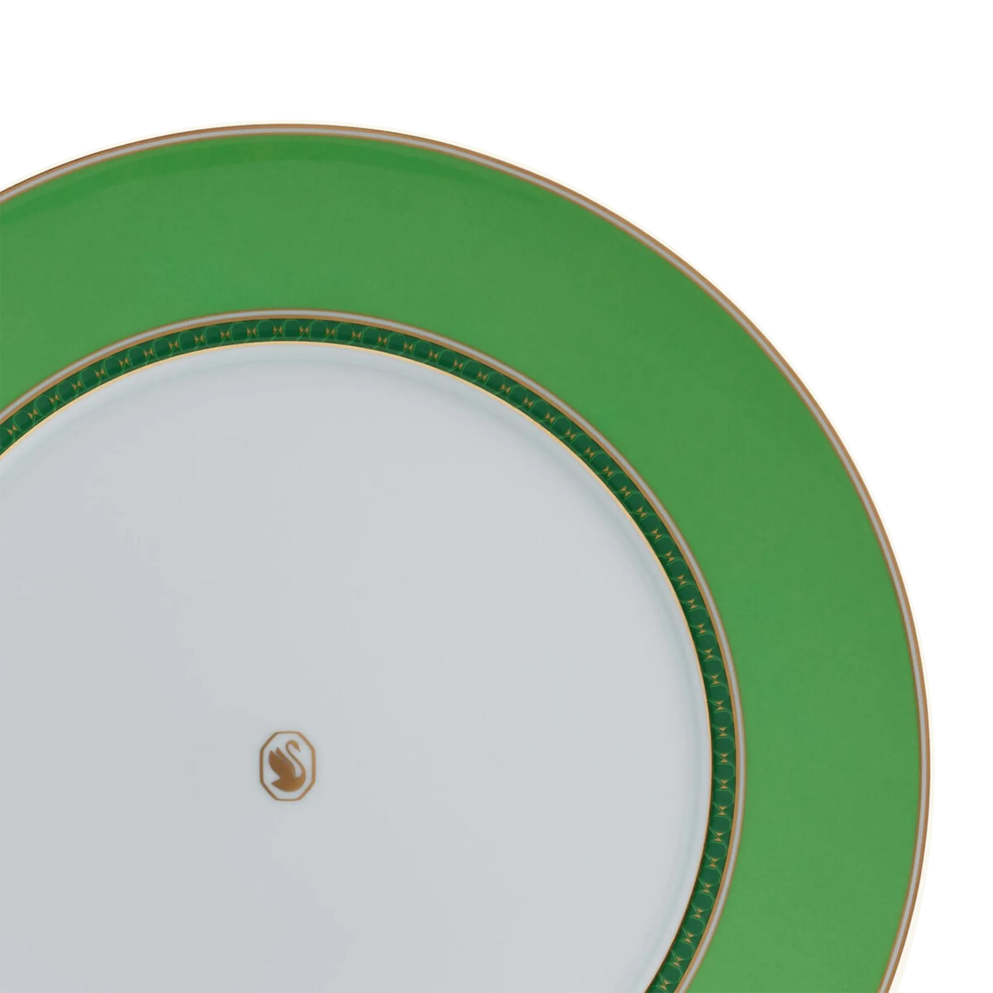 Detalhe do Prato Raso Swarovski Verde.