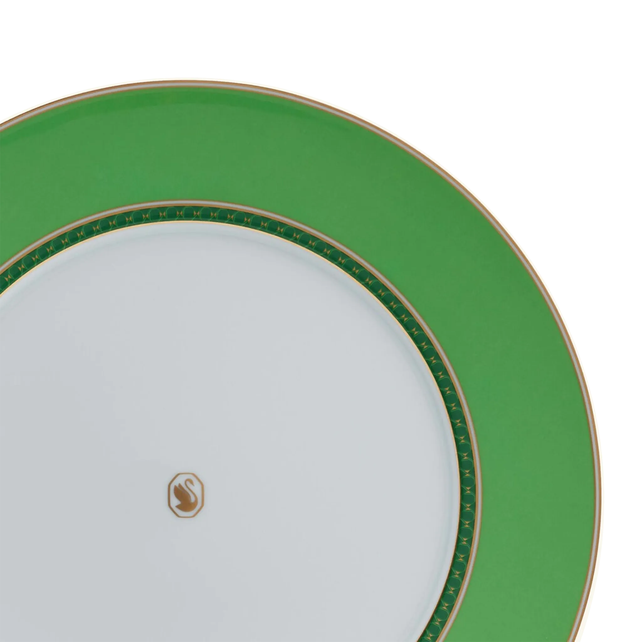 Detalhe do Prato Raso Swarovski Verde.