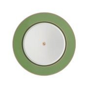 Vista frontal do Prato Raso Swarovski Verde.