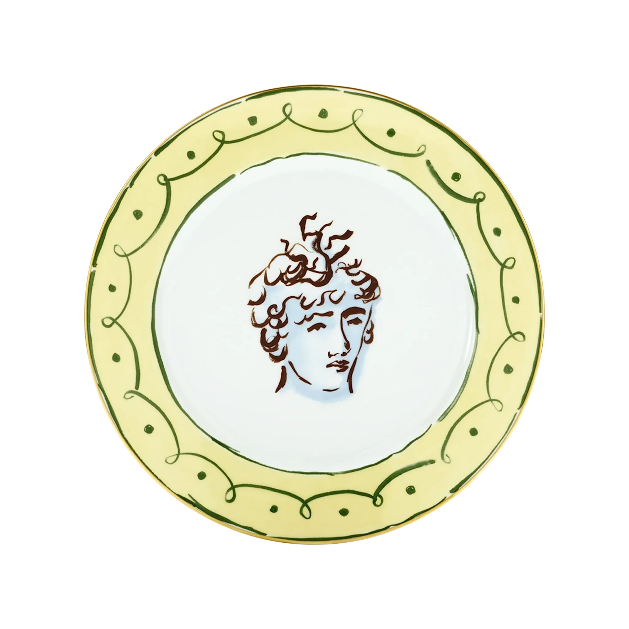 Vista frontal do Prato Raso Viaggio Di Nettuno Almafi Lemon.