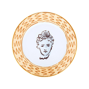 Vista frontal do Prato Raso Viaggio Di Nettuno Terracota.