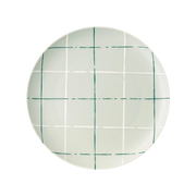 Vista frontal do Prato Sobremesa Karo Verde Claro.