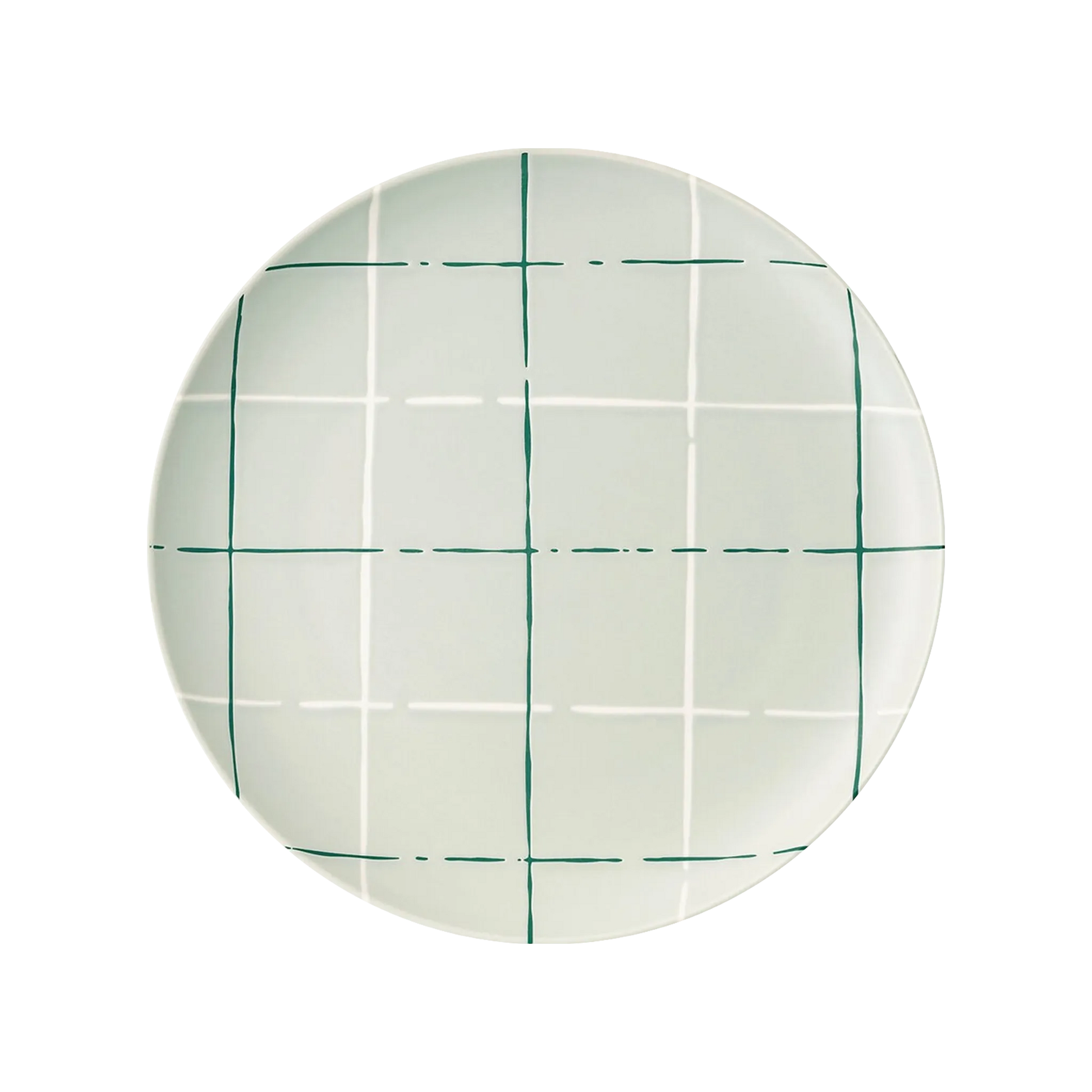 Vista frontal do Prato Sobremesa Karo Verde Claro.