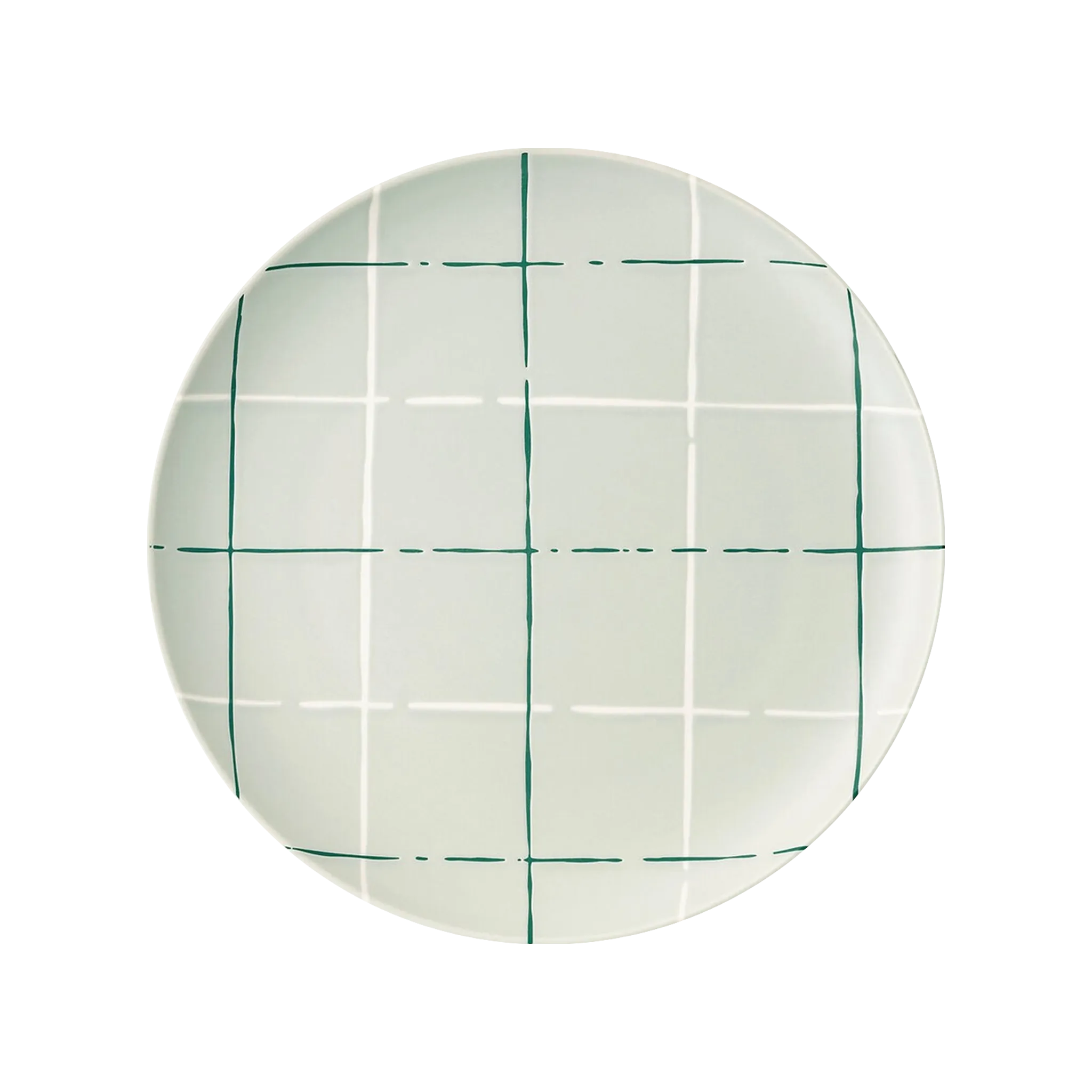 Vista frontal do Prato Sobremesa Karo Verde Claro.