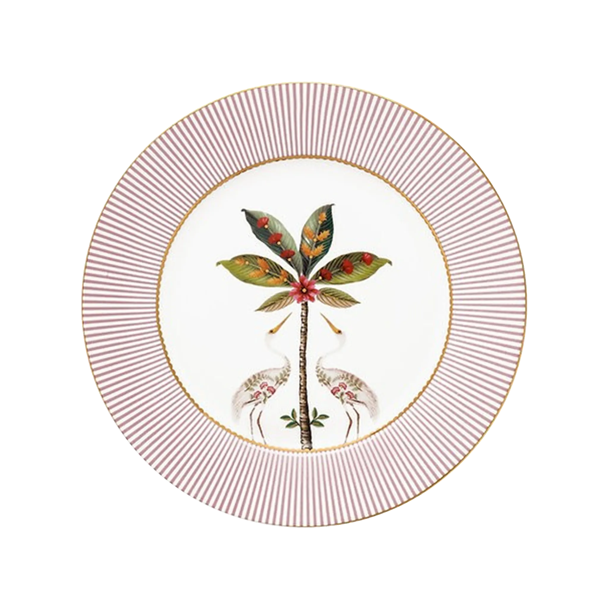 Vista frontal do Prato de Sobremesa La Majorelle Rosa.