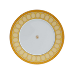 Vista frontal do Prato Sobremesa Swarovski Amarelo.