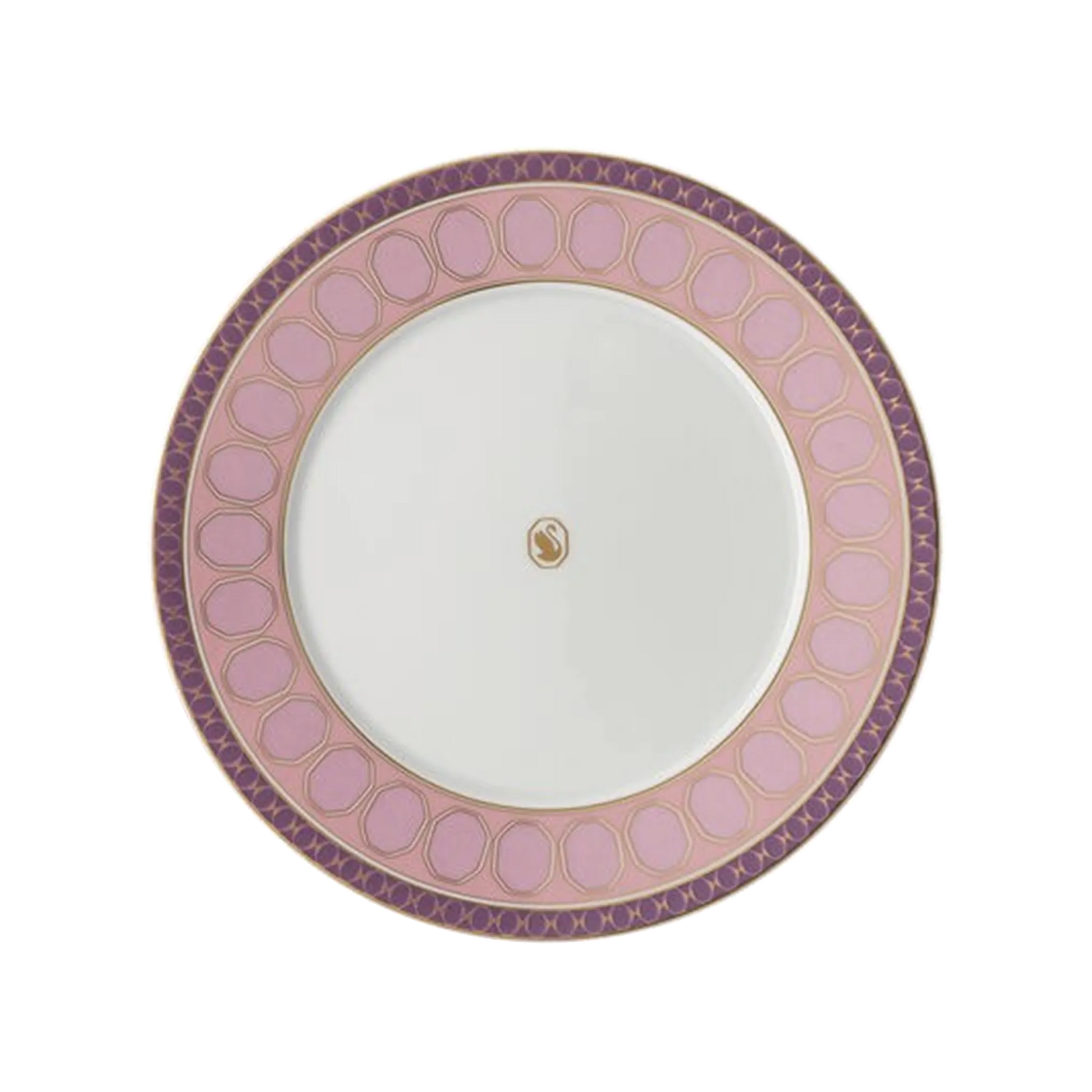 Prato Sobremesa Swarovski Rosa.