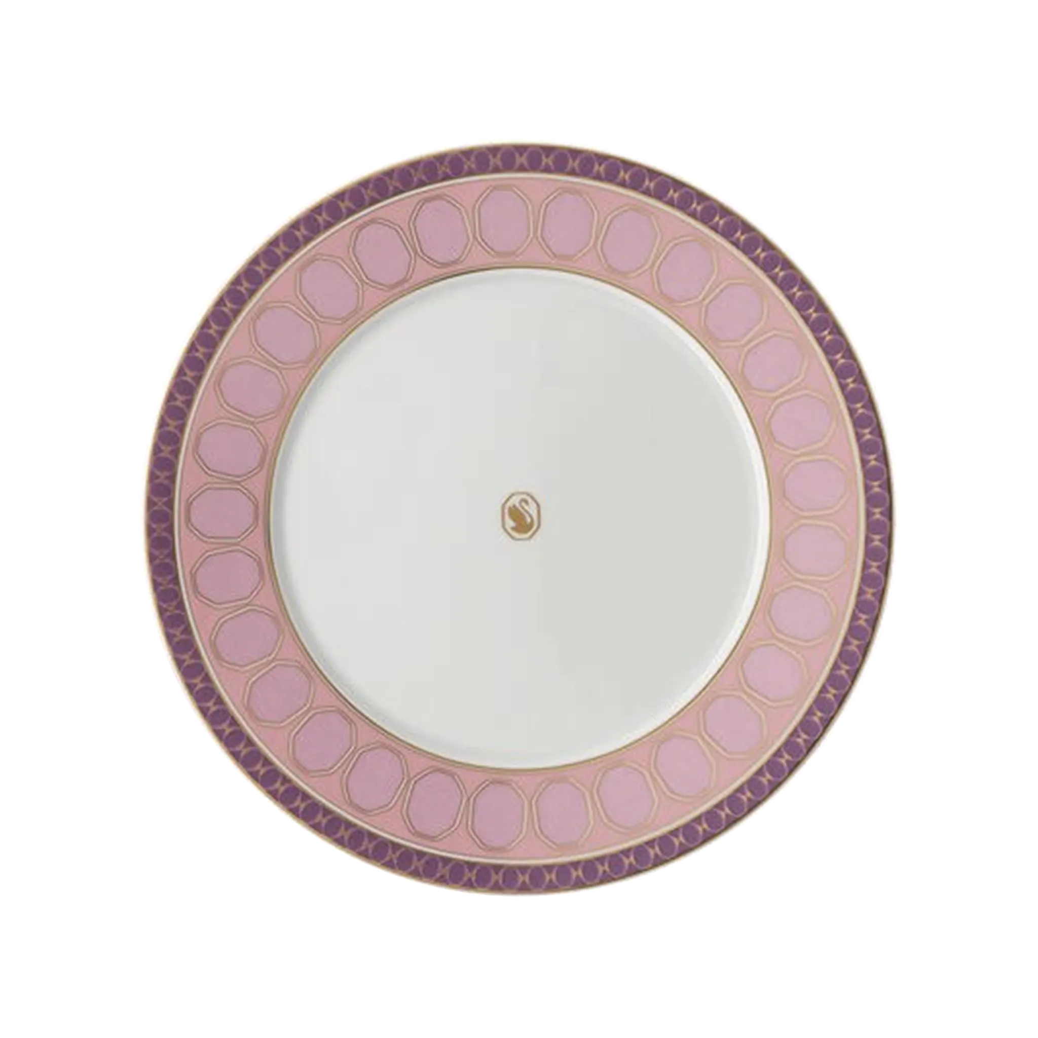 Prato Sobremesa Swarovski Rosa.