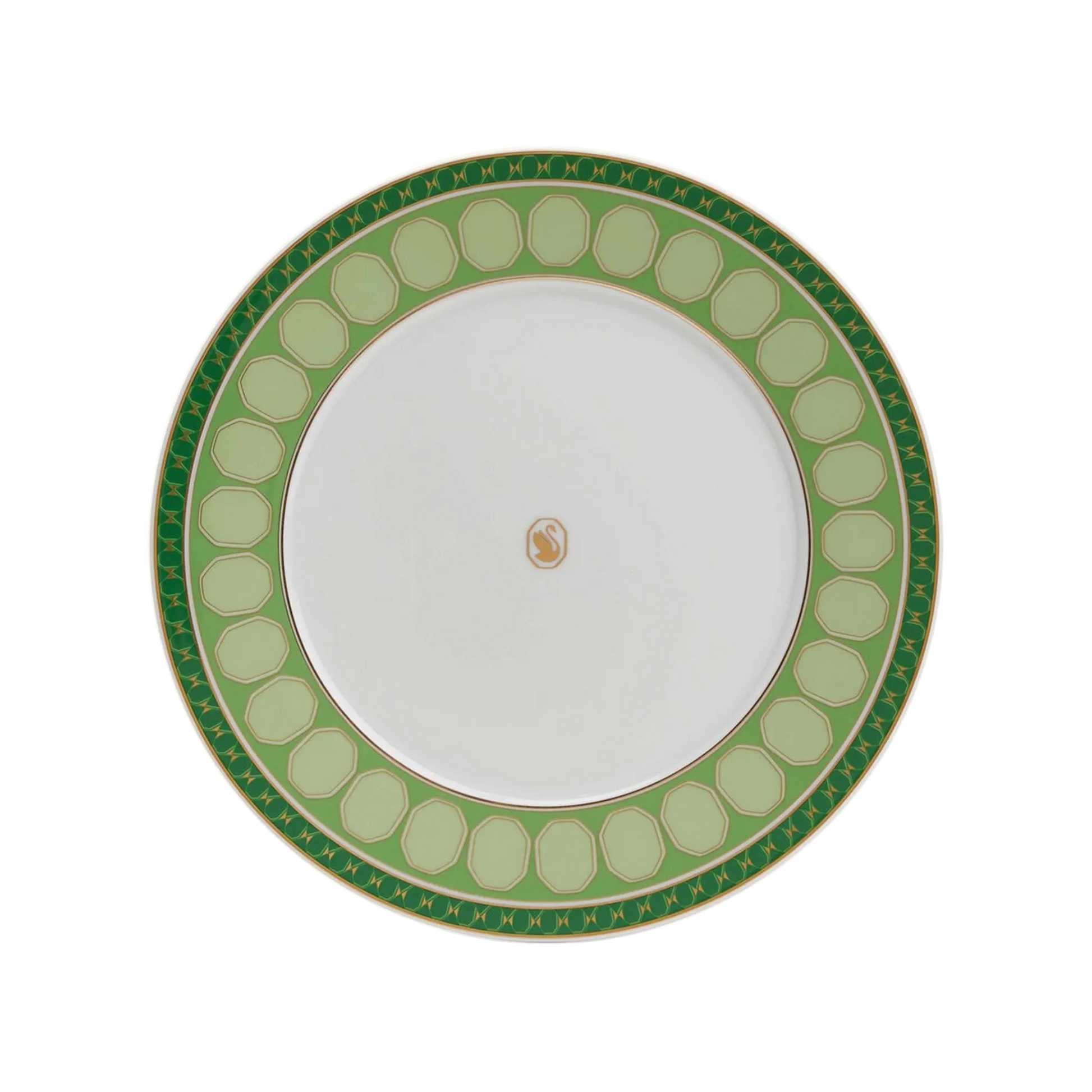 Prato Sobremesa Swarovski Verde.