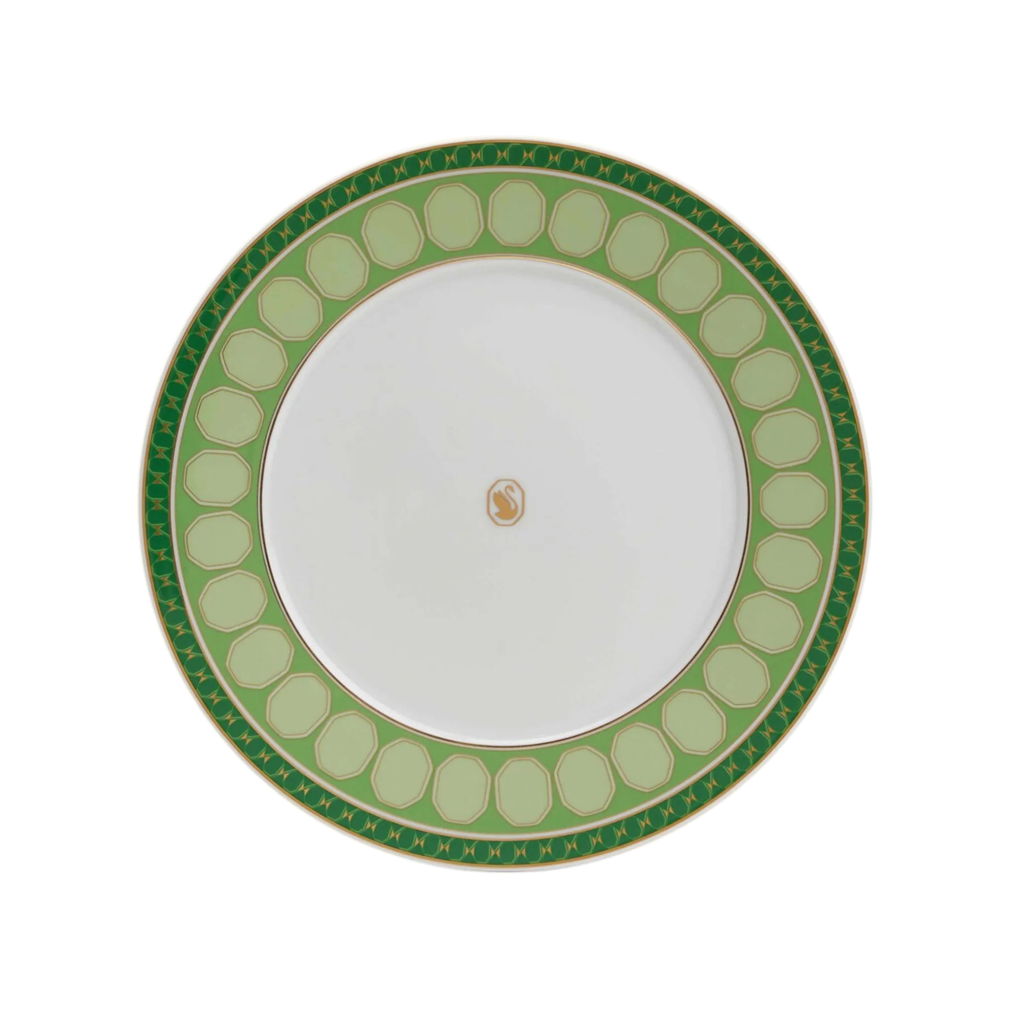 Prato Sobremesa Swarovski Verde.