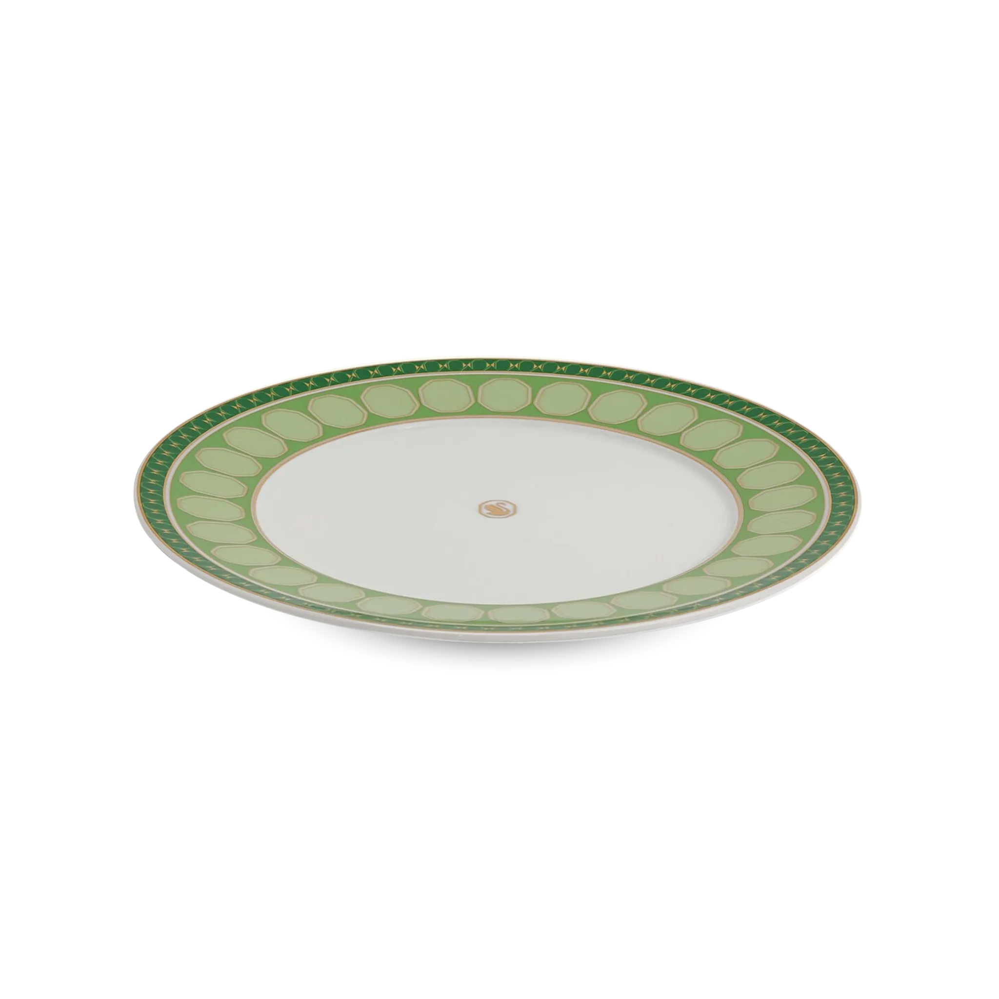 Prato Sobremesa Swarovski Verde.