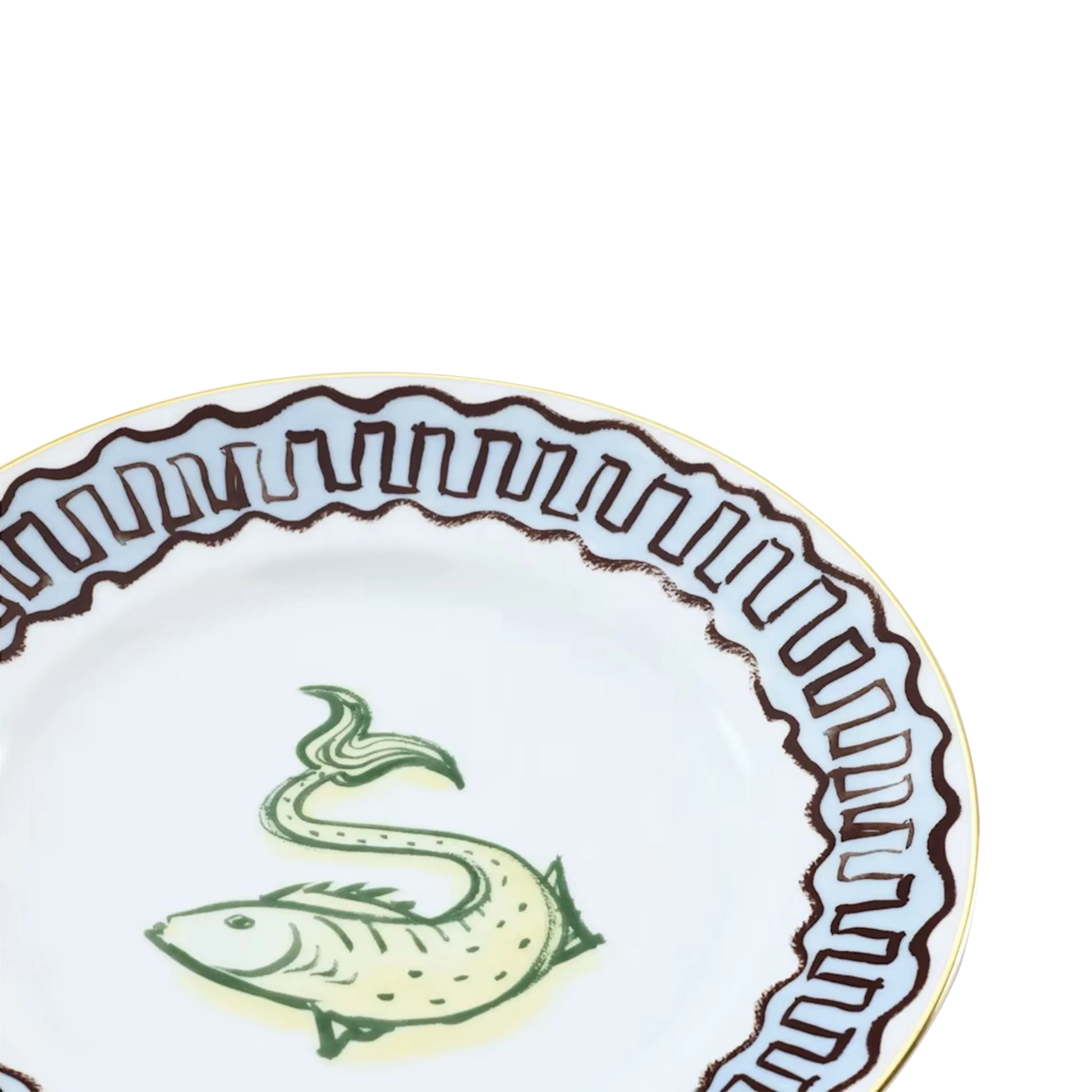 Detalhe do Prato Sobremesa Viaggio Di Nettuno Sky Blue.