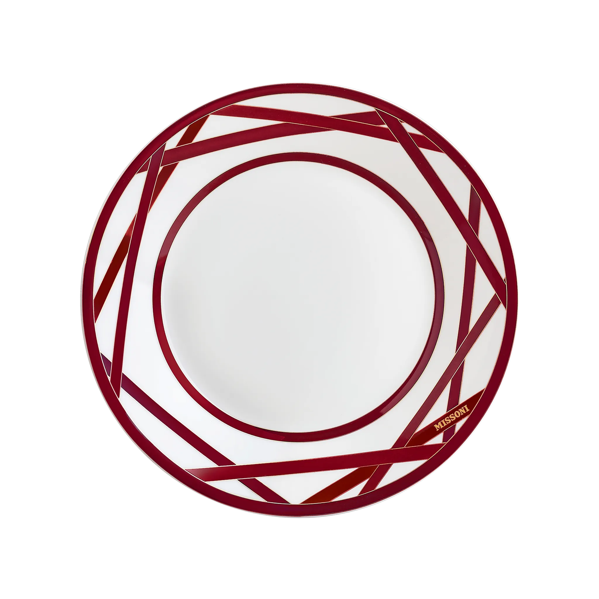 Set 2 Pratos Fundos Missoni Nastri Bordeaux.