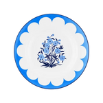 Vista frontal do Set 2 Pratos Fundo Jaipur Azul Aquazzura.