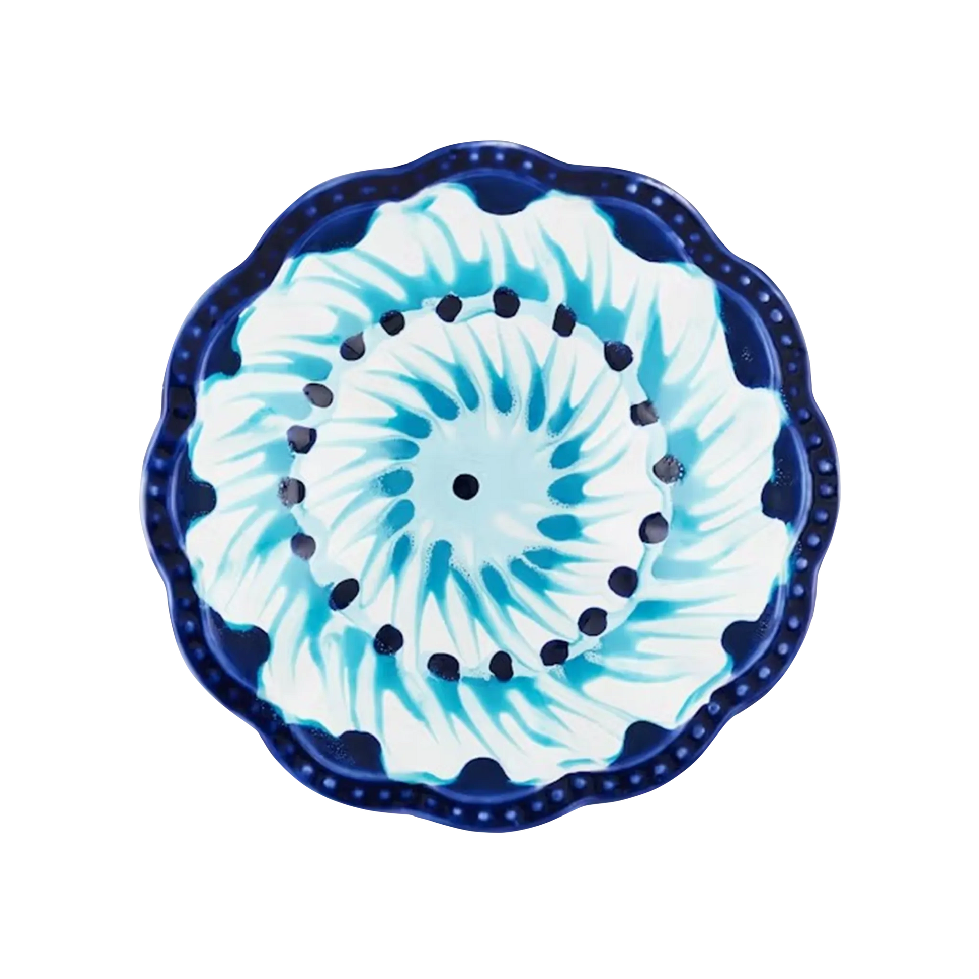 Vista frontal do Set 2 Pratos Massa Alegria Azul Aquazzura.