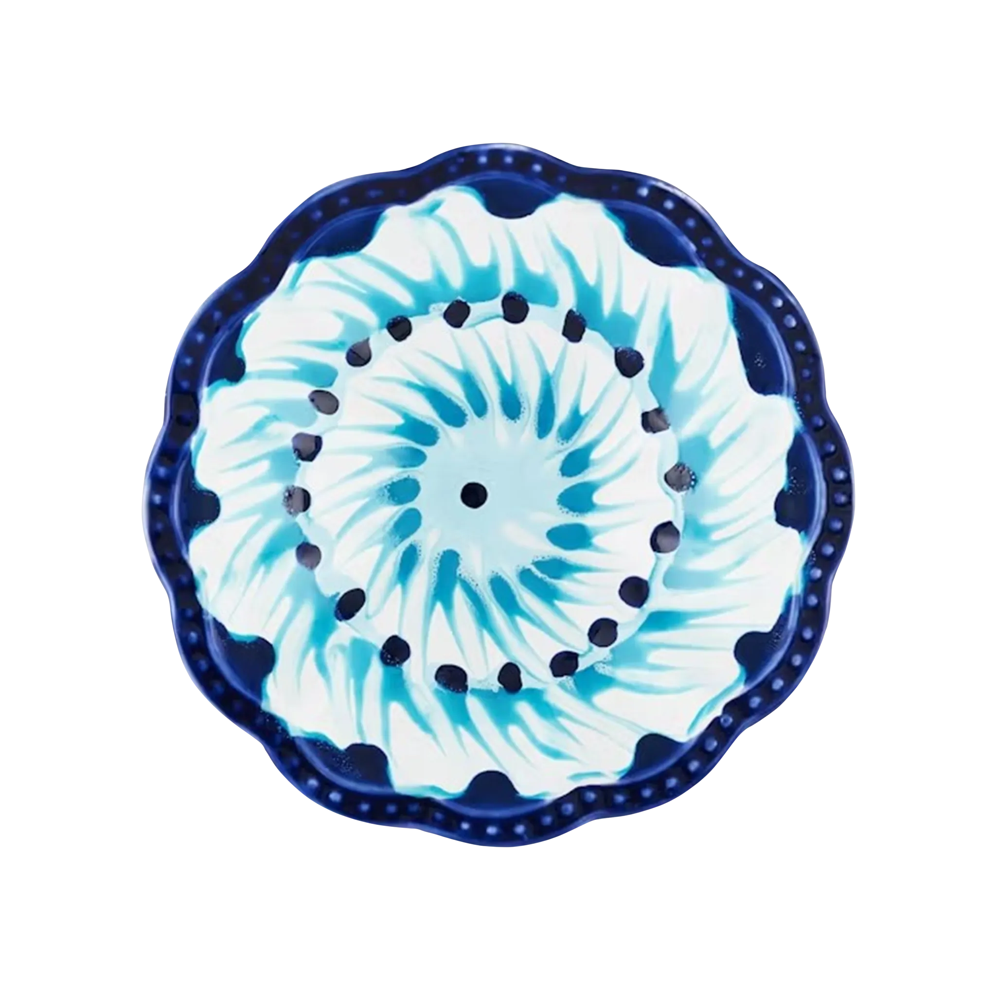 Vista frontal do Set 2 Pratos Massa Alegria Azul Aquazzura.