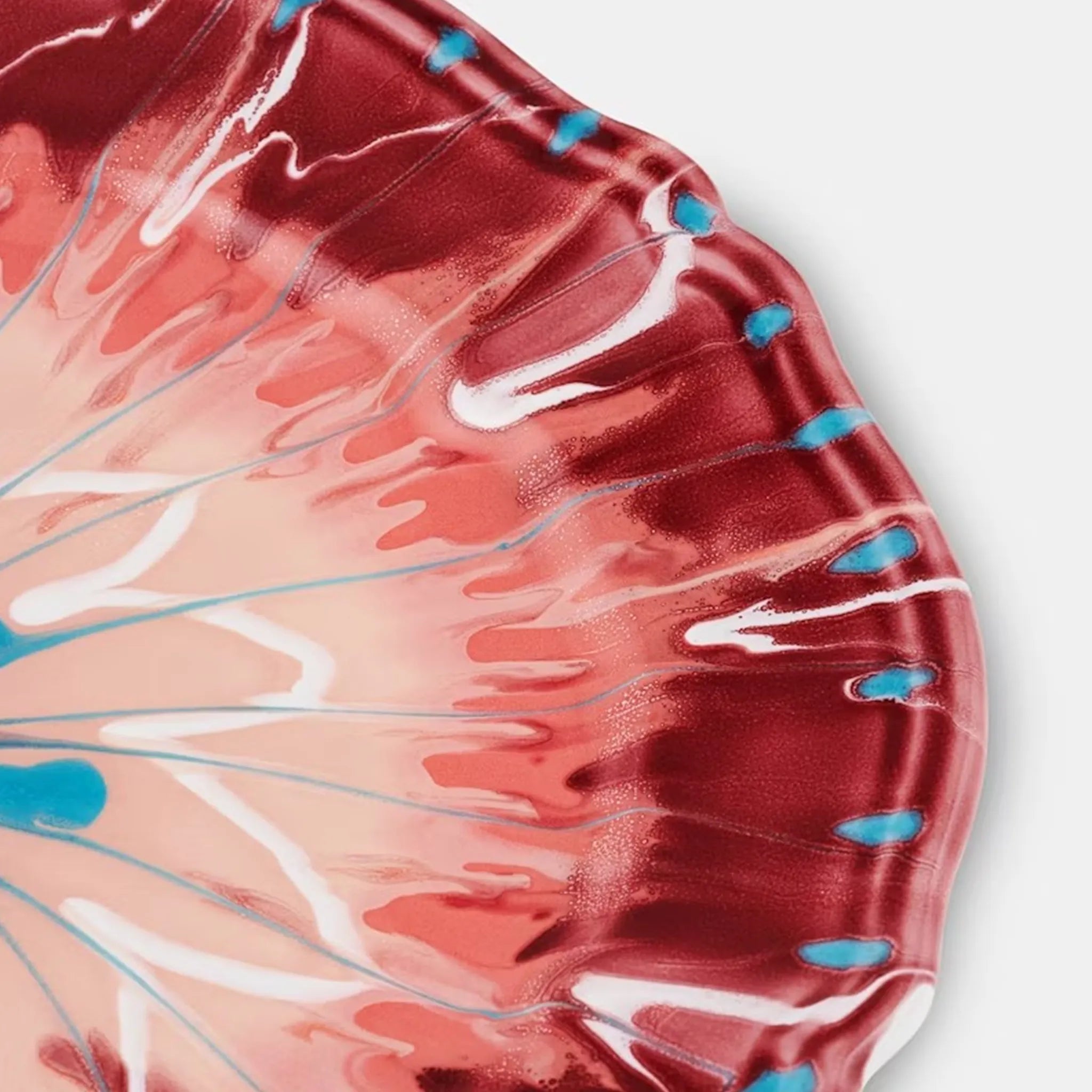 Detalhe do Set 2 Pratos Rasos Alegria Rosa Aquazzura.