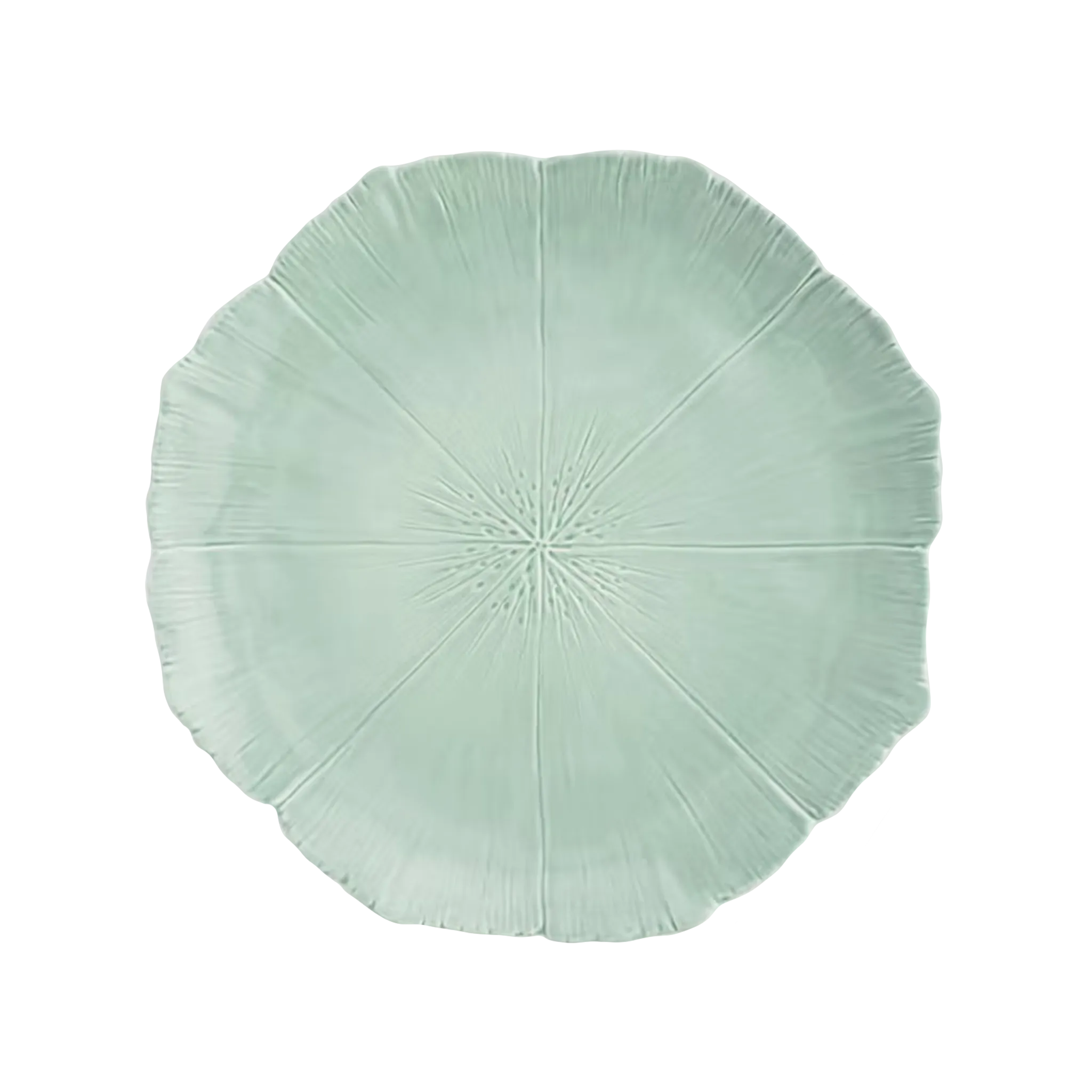 Vista frontal do Set 2 Pratos Rasos Blossom Verde Aquazzura.