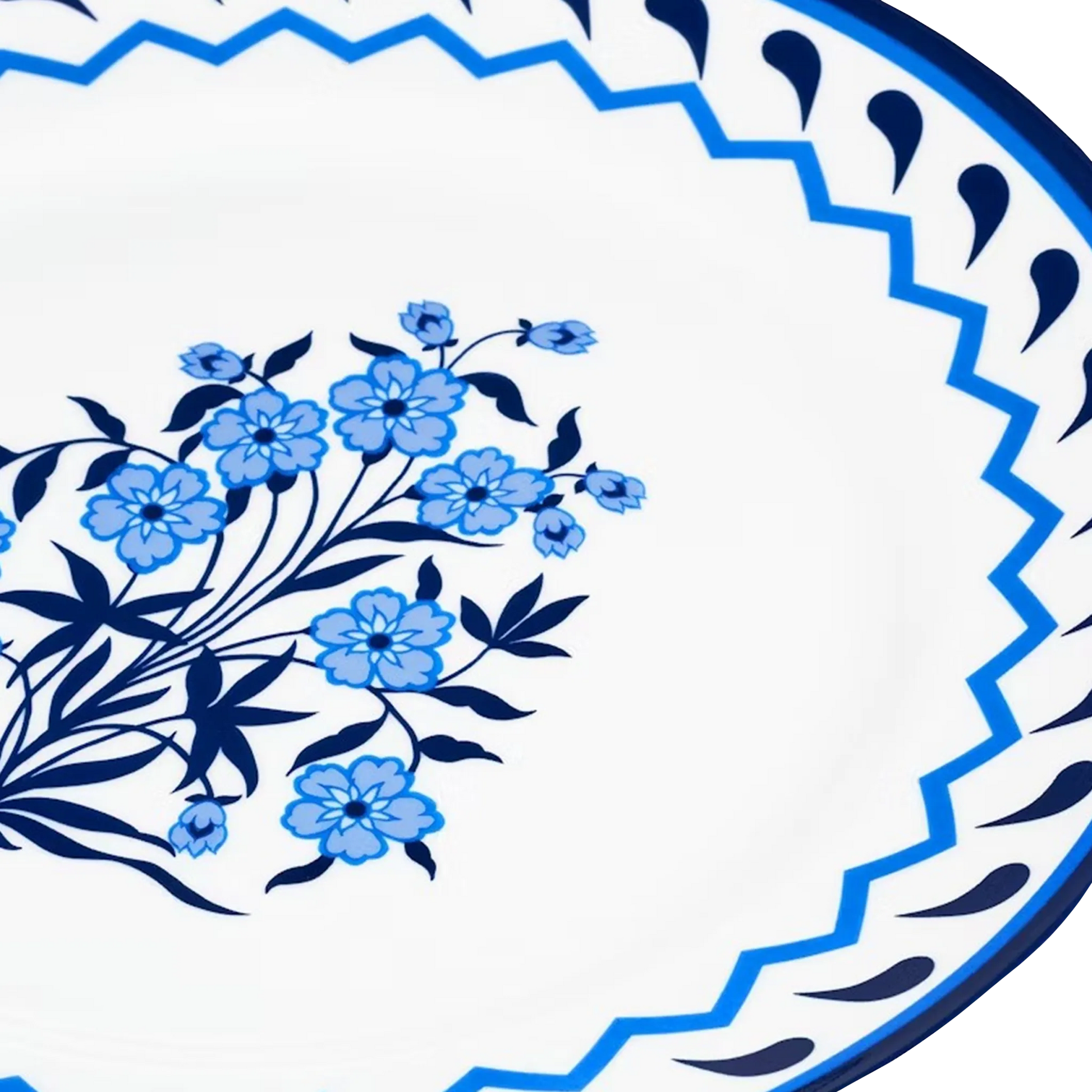 Detalhes do Set 2 Pratos Rasos Jaipur Azul Aquazzura.