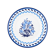 Vista frontal do Set 2 Pratos Rasos Jaipur Azul Aquazzura.