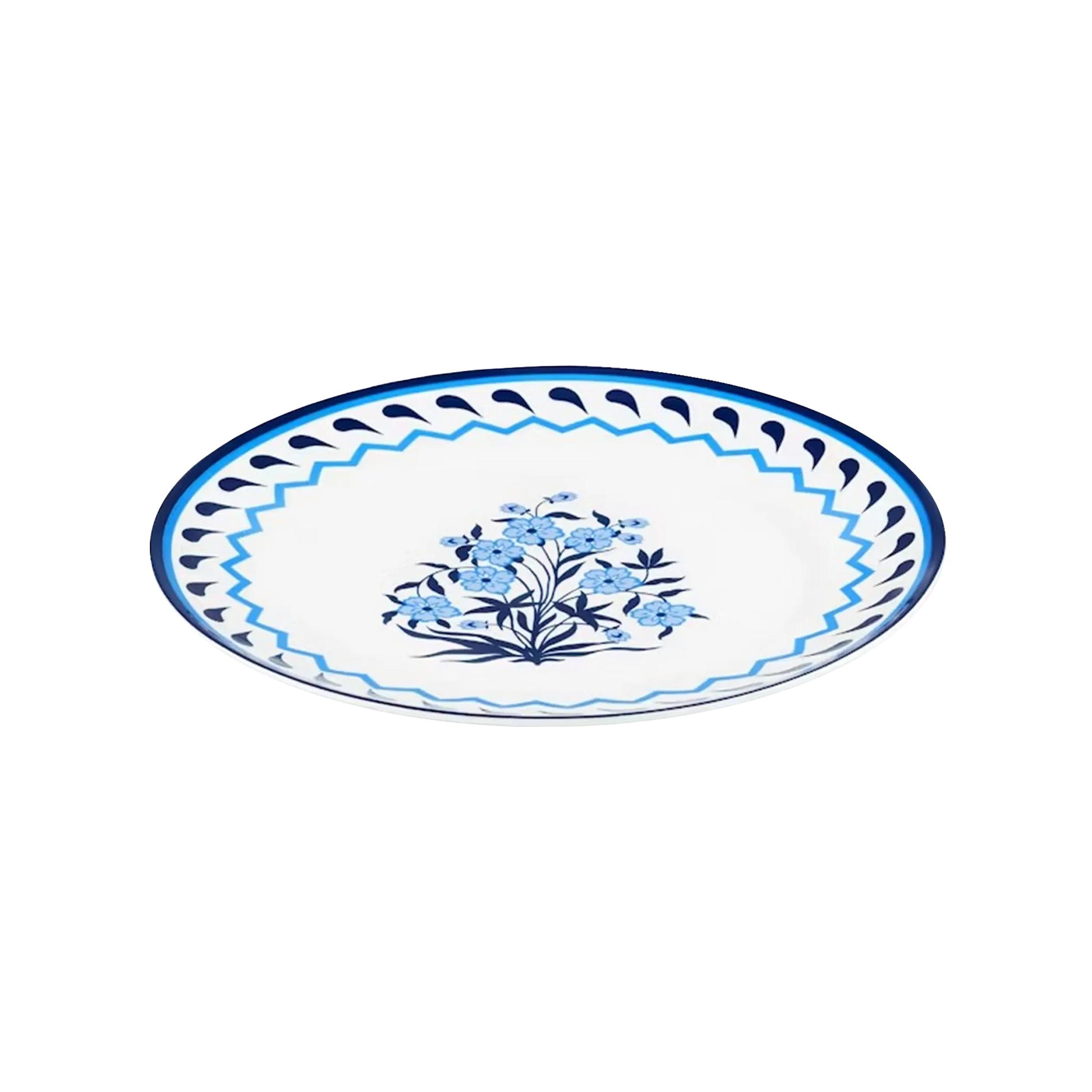 Set 2 Pratos Rasos Jaipur Azul Aquazzura.