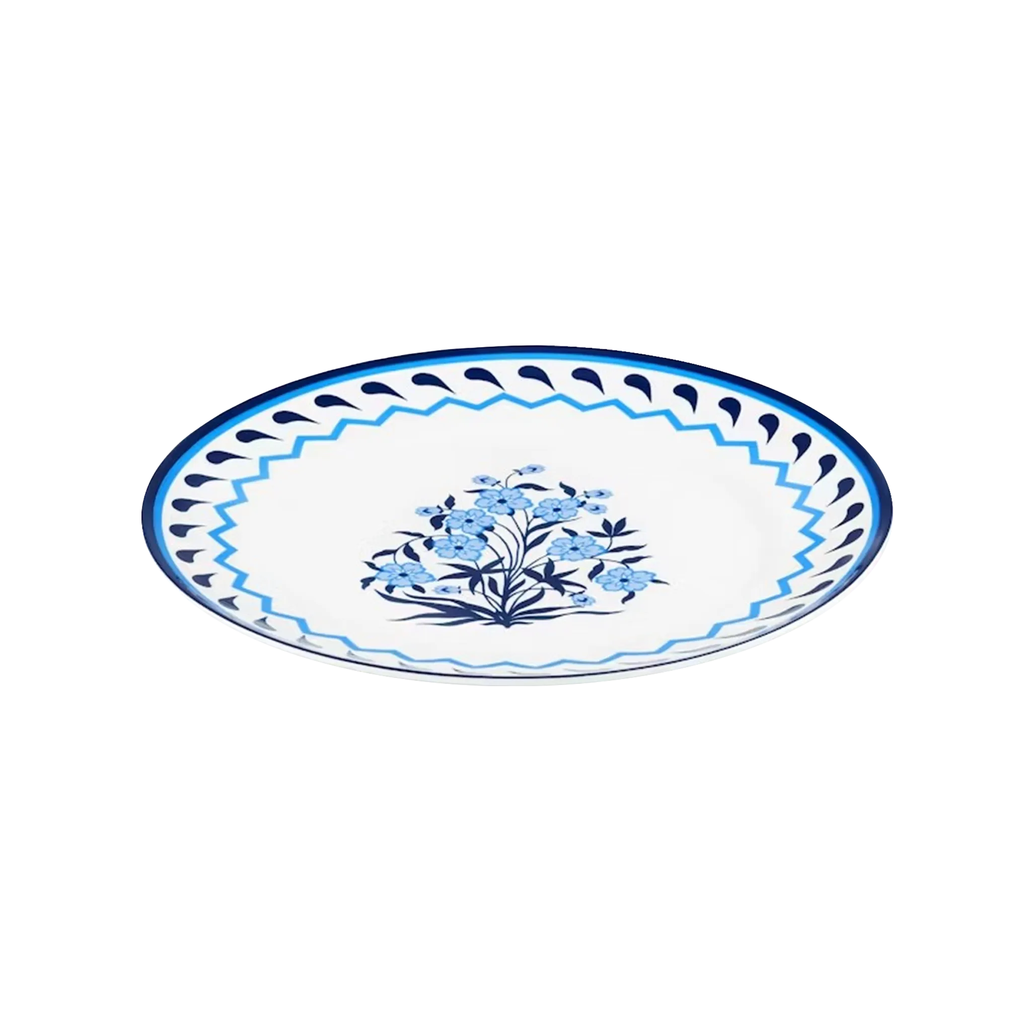 Set 2 Pratos Rasos Jaipur Azul Aquazzura.