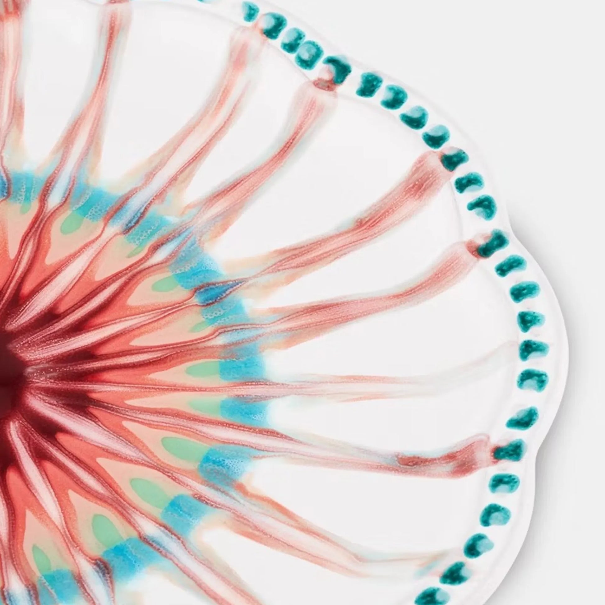 Detalhes do Set 2 Pratos Sobremesas Alegria Rosa Aquazzura.