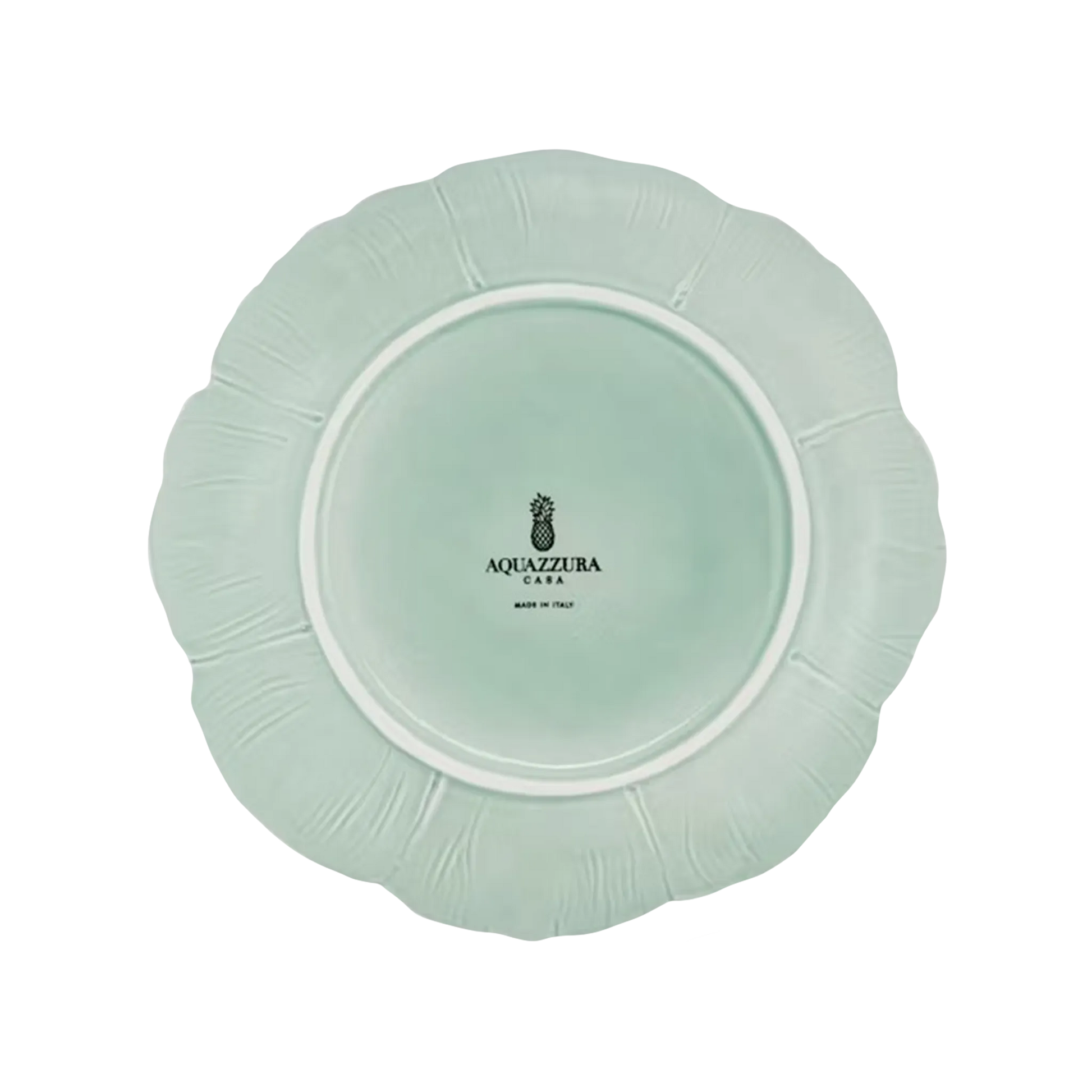 Verso do Set 2 Pratos Sobremesas Blossom Verde Aquazzura.