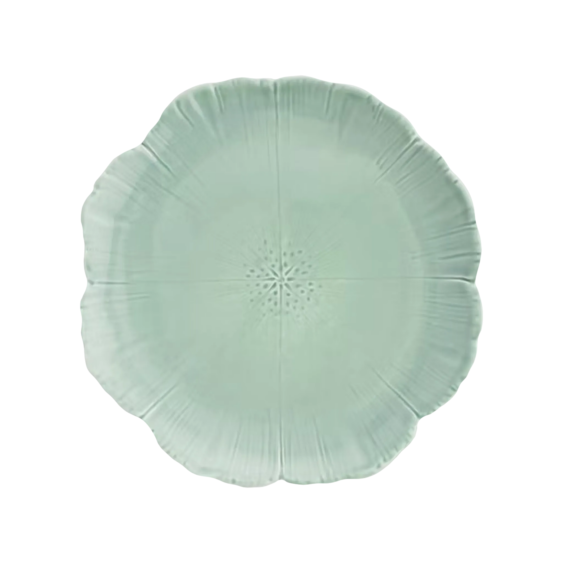 Vista frontal do Set 2 Pratos Sobremesas Blossom Verde Aquazzura.