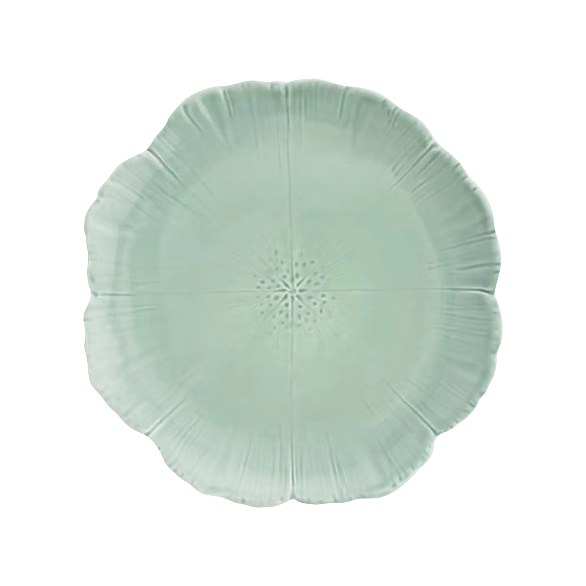 Vista frontal do Set 2 Pratos Sobremesas Blossom Verde Aquazzura.