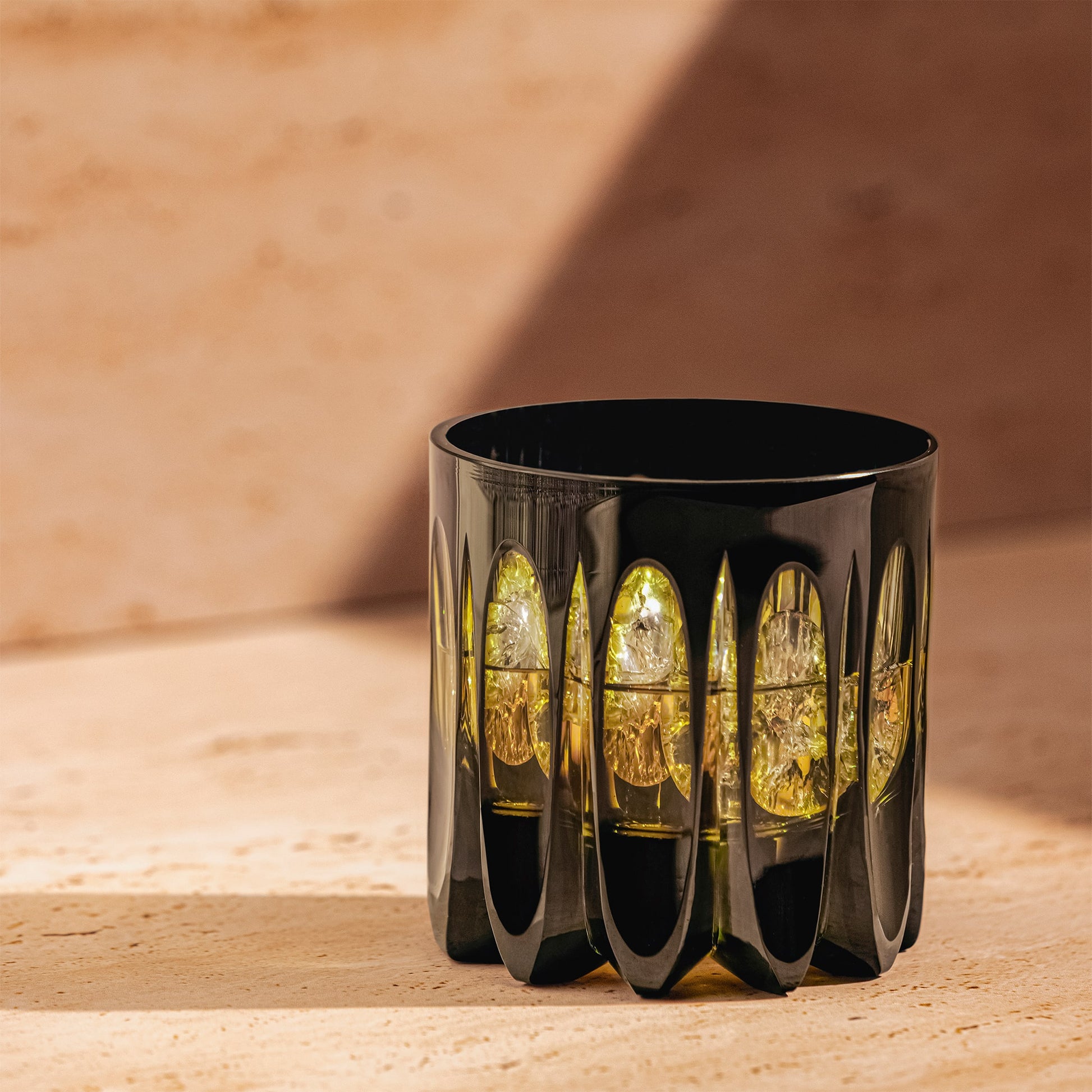 Copo On The Rocks Bicolor Sépia ambientada.