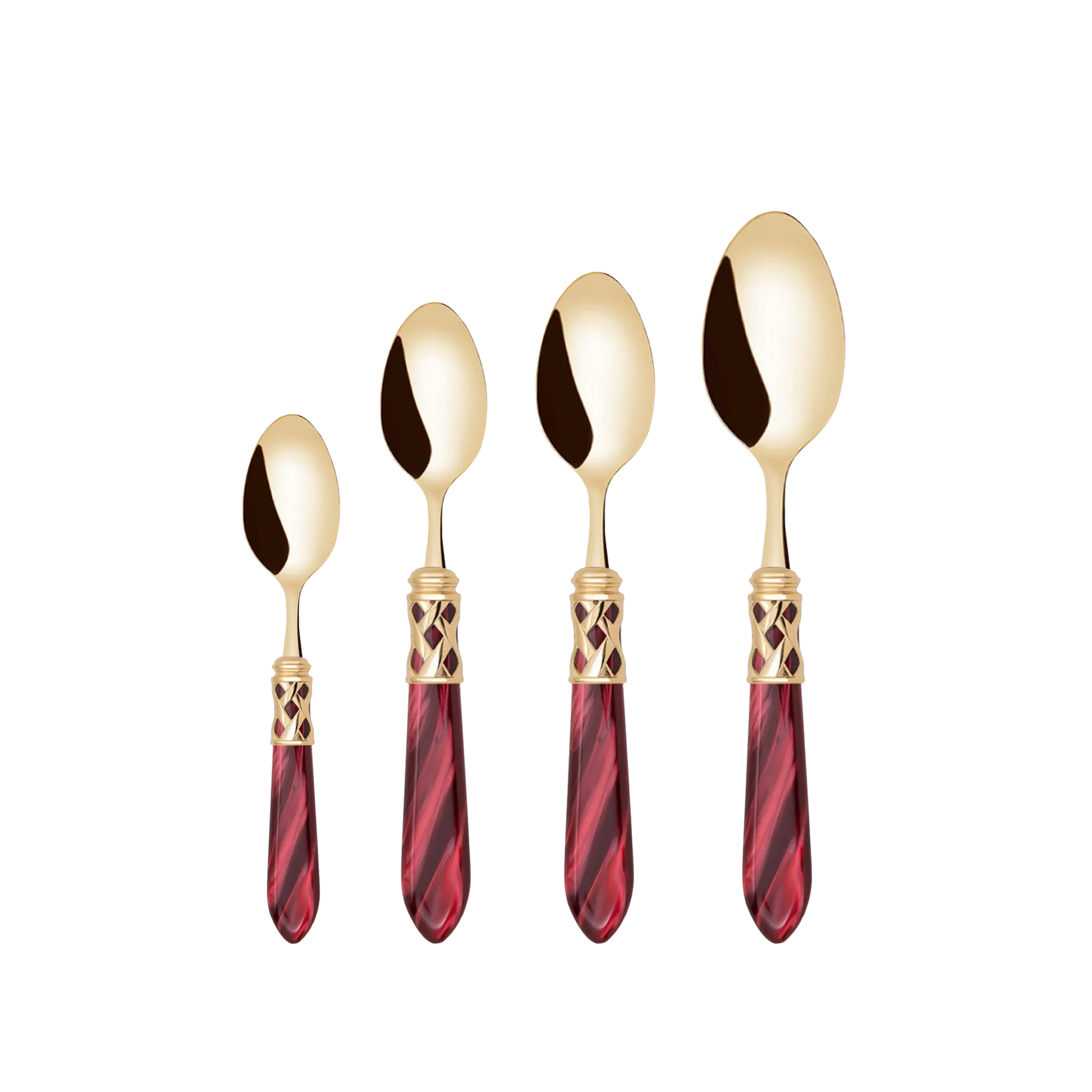 Colheres do Set Faqueiro Aladdin Bugatti Red Ouro.