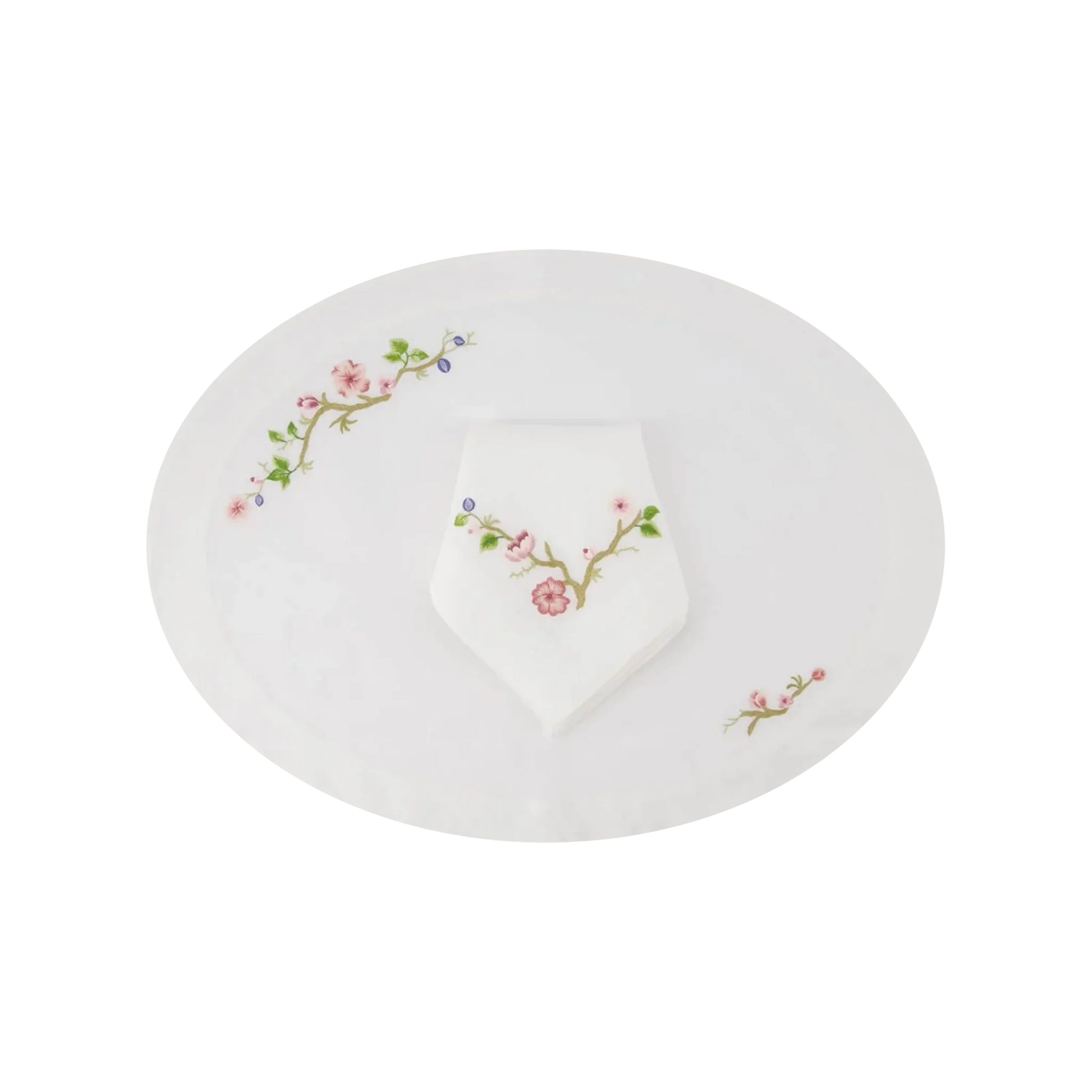 Set Jogo Americano e Guardanapo Oval Trellis.