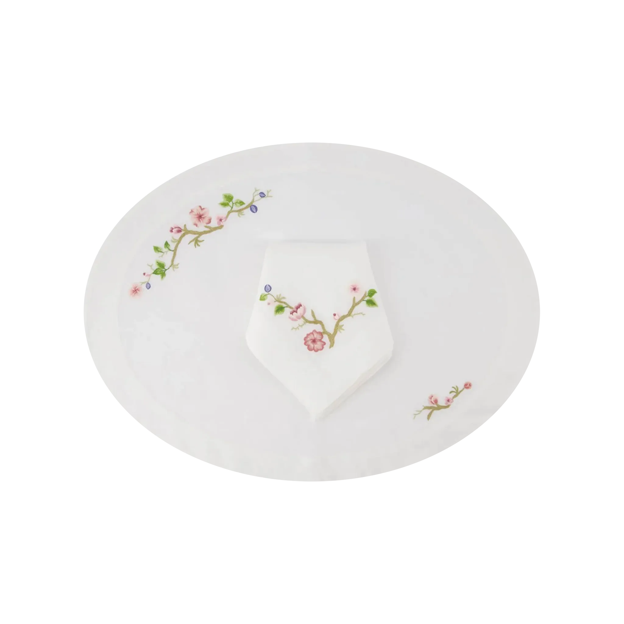 Set Jogo Americano e Guardanapo Oval Trellis.