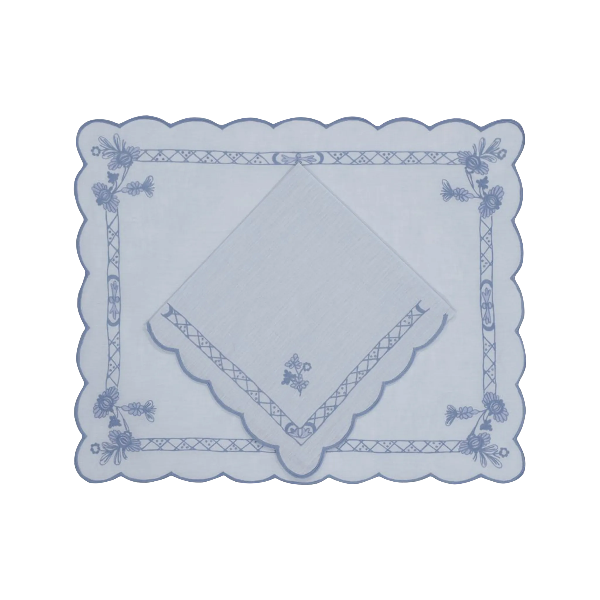 Set Jogo Americano e Guardanapo Pervinca.