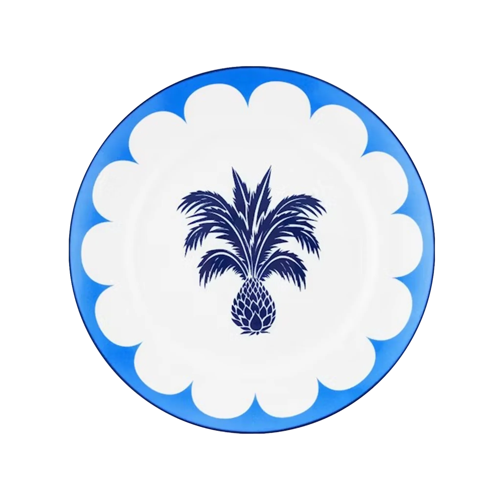 Vista frontal do Set 2 Pratos Sobremesas Jaipur Azul Aquazzura.